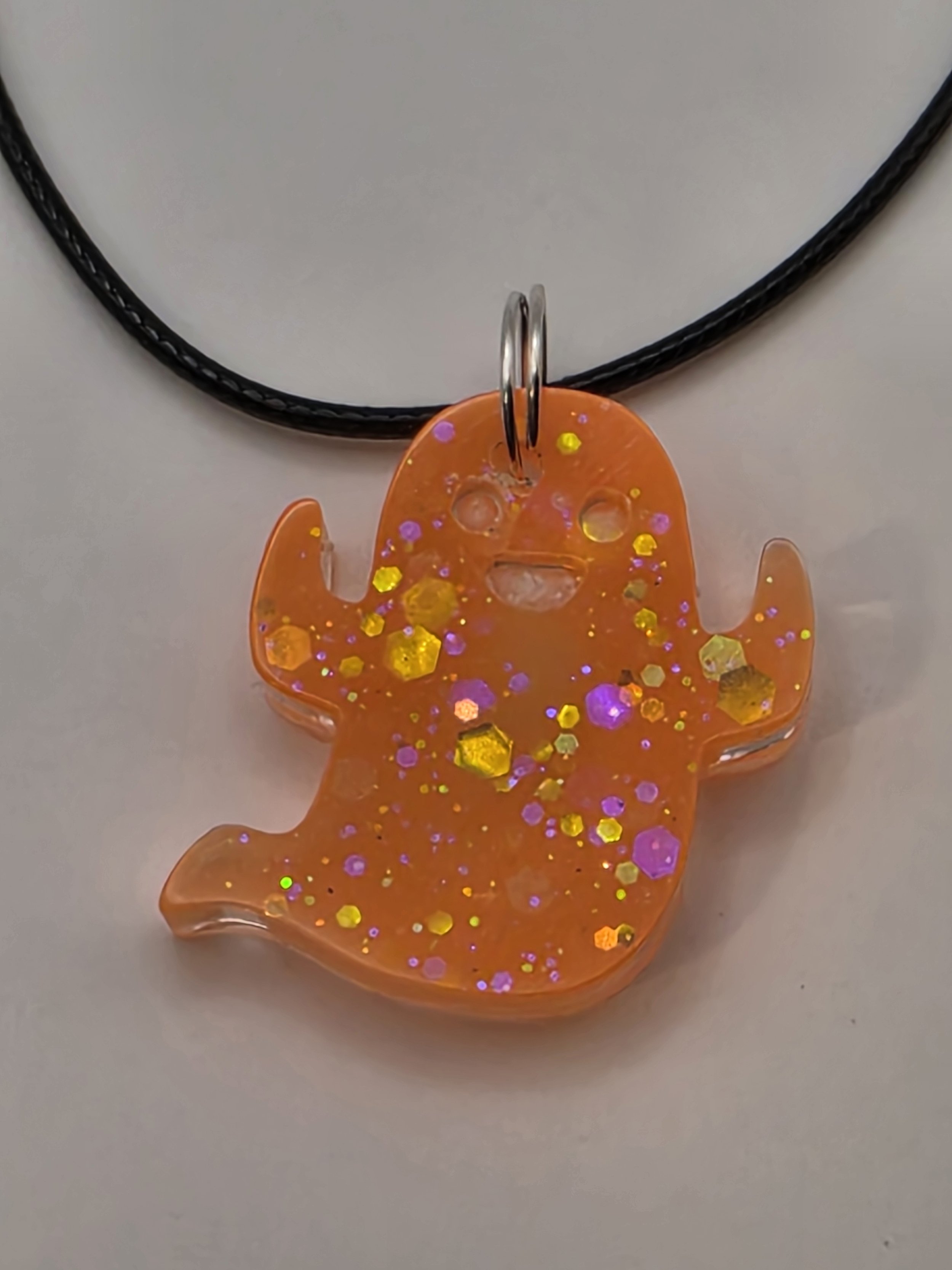 Waving Orange Ghost Necklace