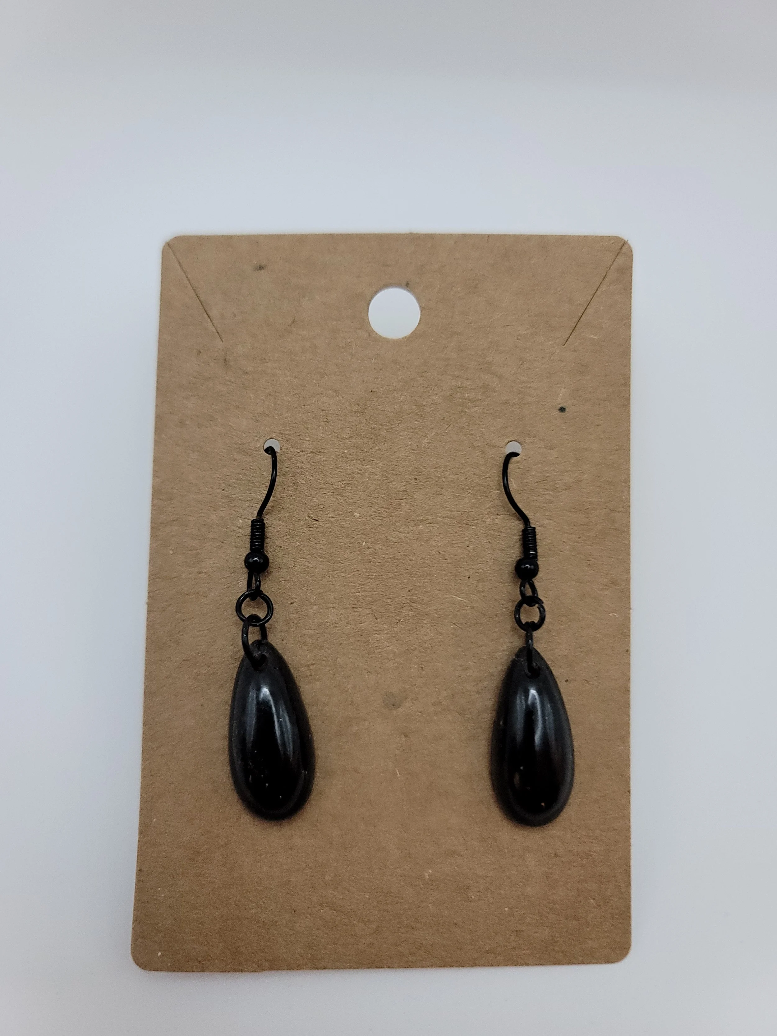 Black Teardrop Earrings