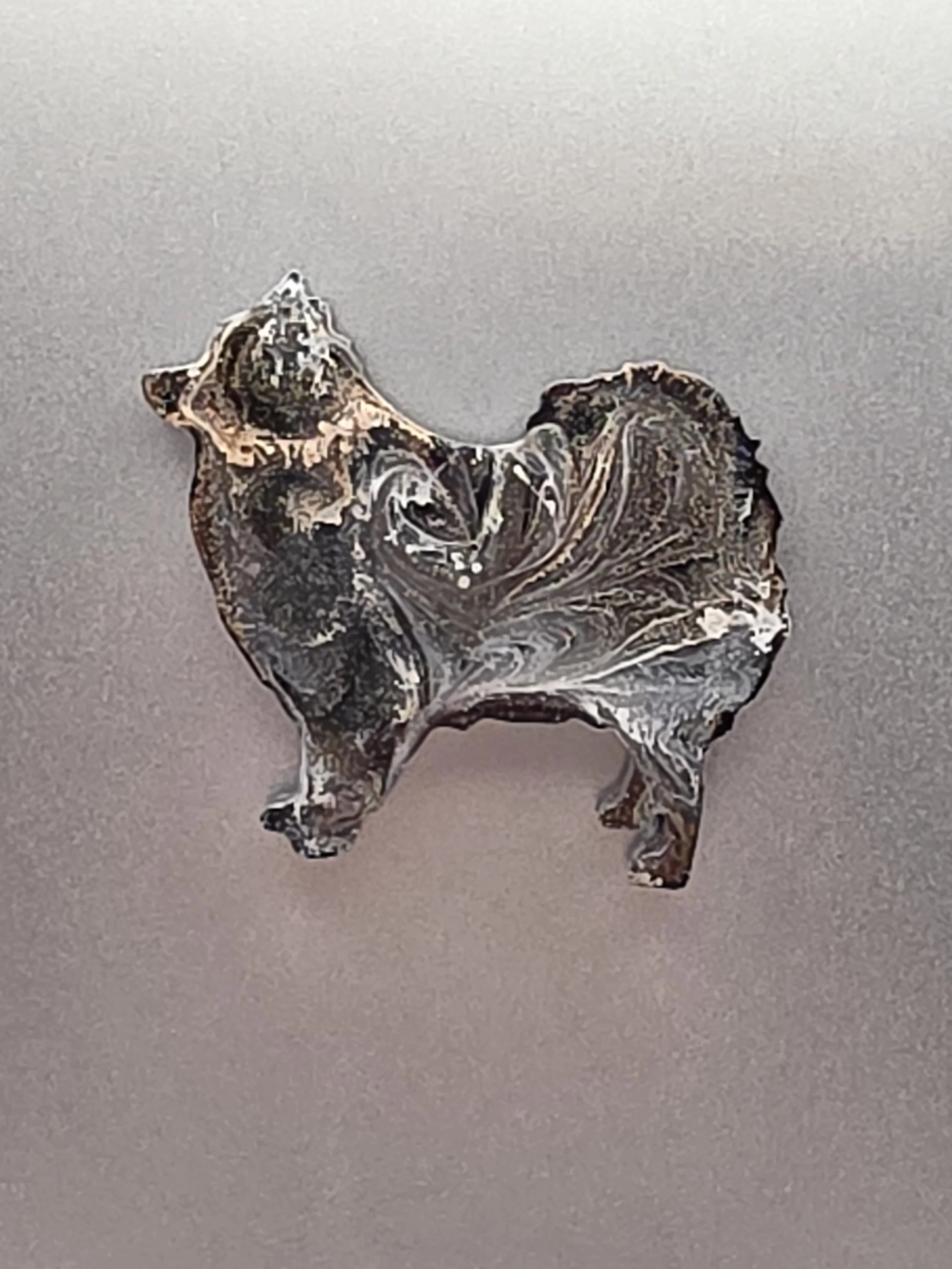 Brown & Black Swirl Dog Magnet