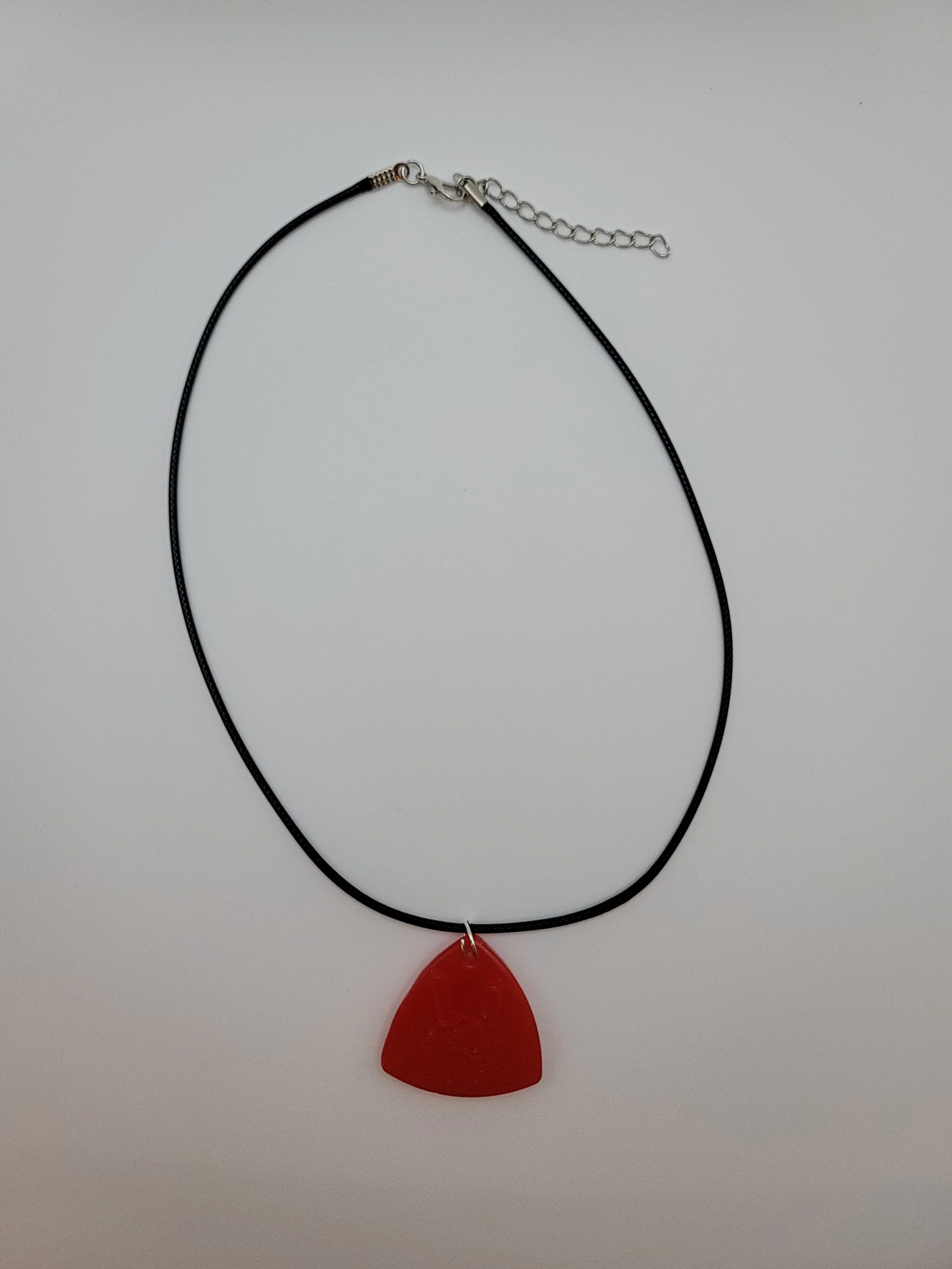 Red Rock On Guitar Pick Necklace