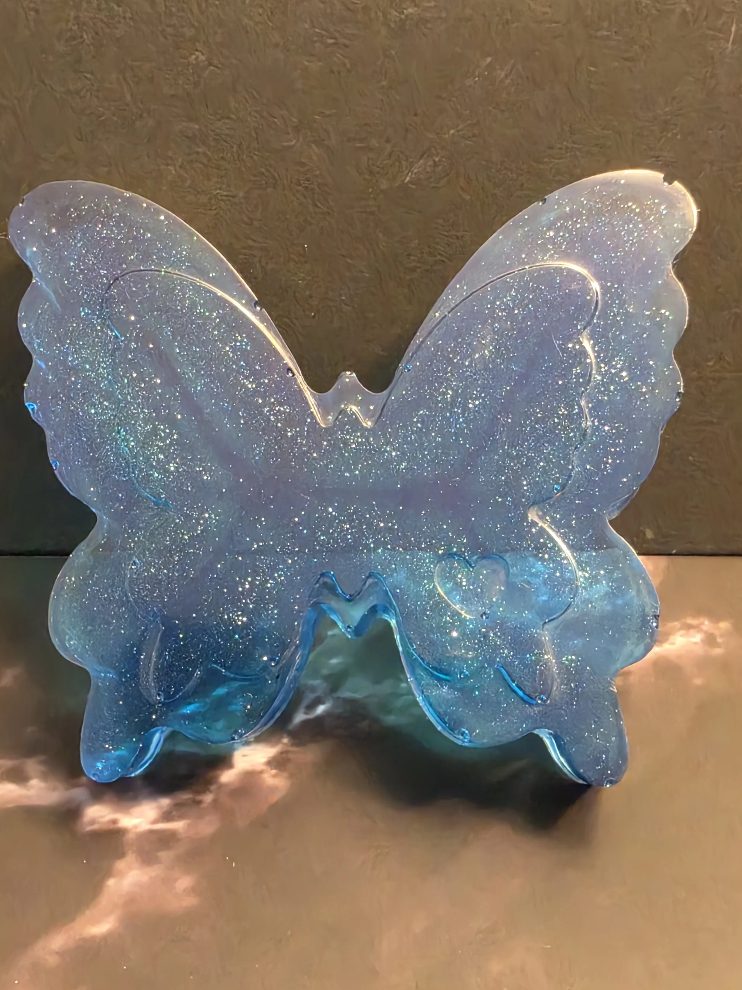 Medium Blue Glitter Butterfly
