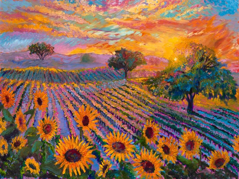 Sunflowers and Vines