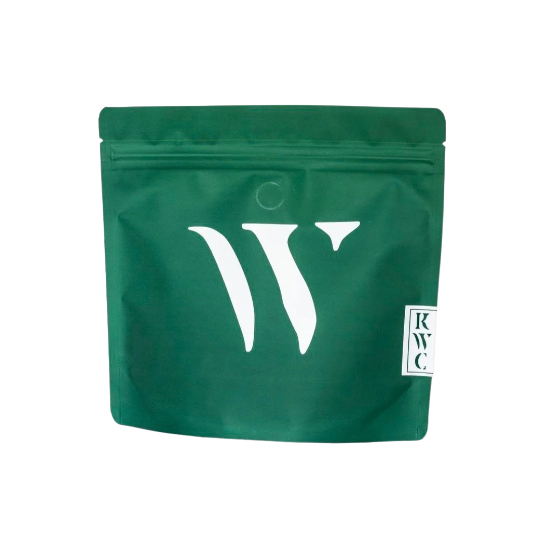 KWC Roasters W whole bean specialty coffee featuring  El Mirador Yessica Parra bourbon aji white label
