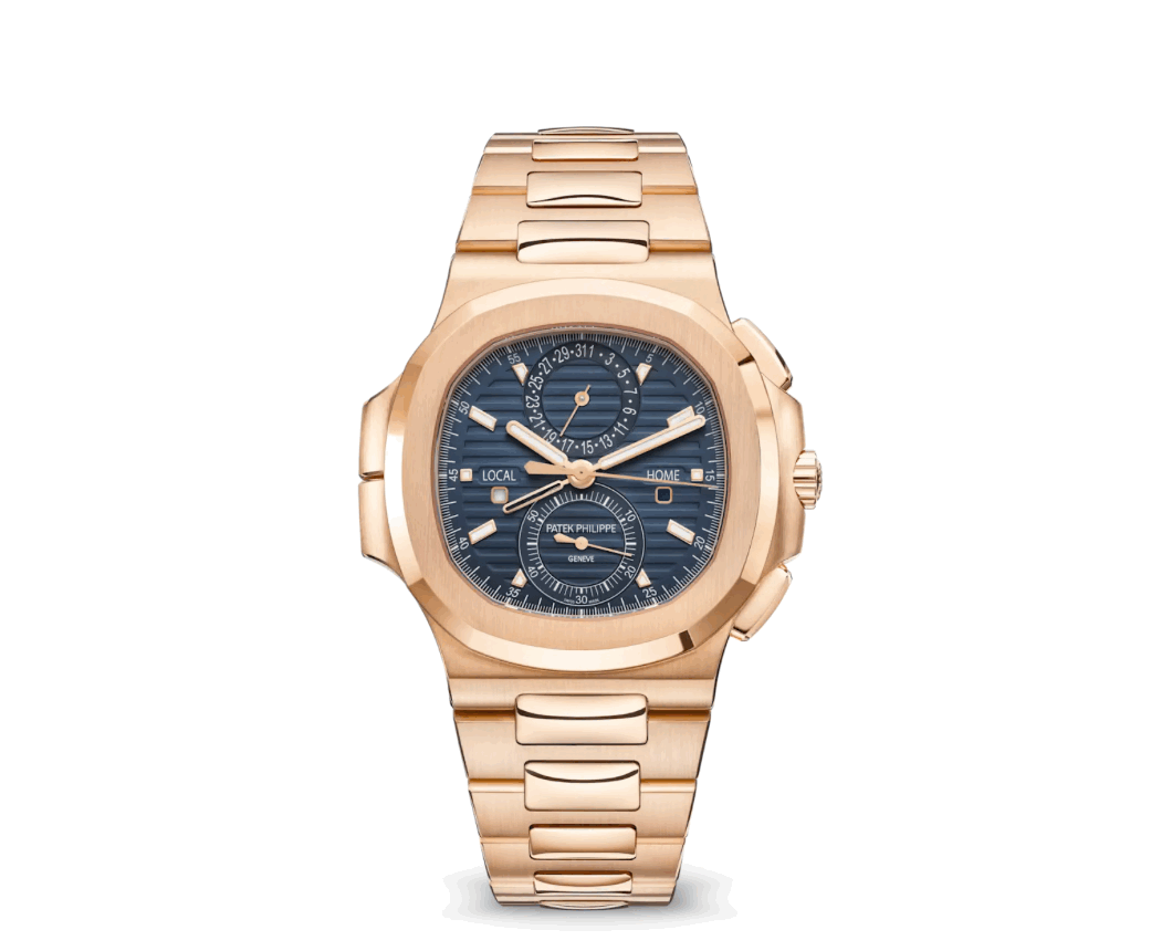 Patek Philippe Nautilus Roségold Flyback Chronograph Travel Time Ref:5990/1R-001