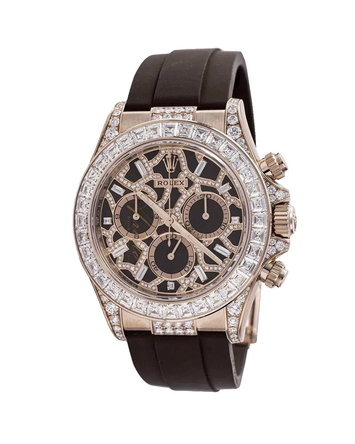 Rolex Daytona Giraffe Rosegold Diamond bezel Ref:126555TBR