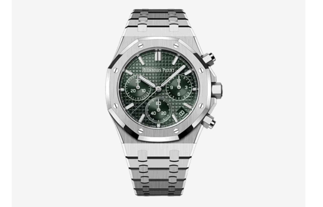 Audemars Piguet Royal Oak Chronograph 41mm Green Edelstahl Ref:26240ST