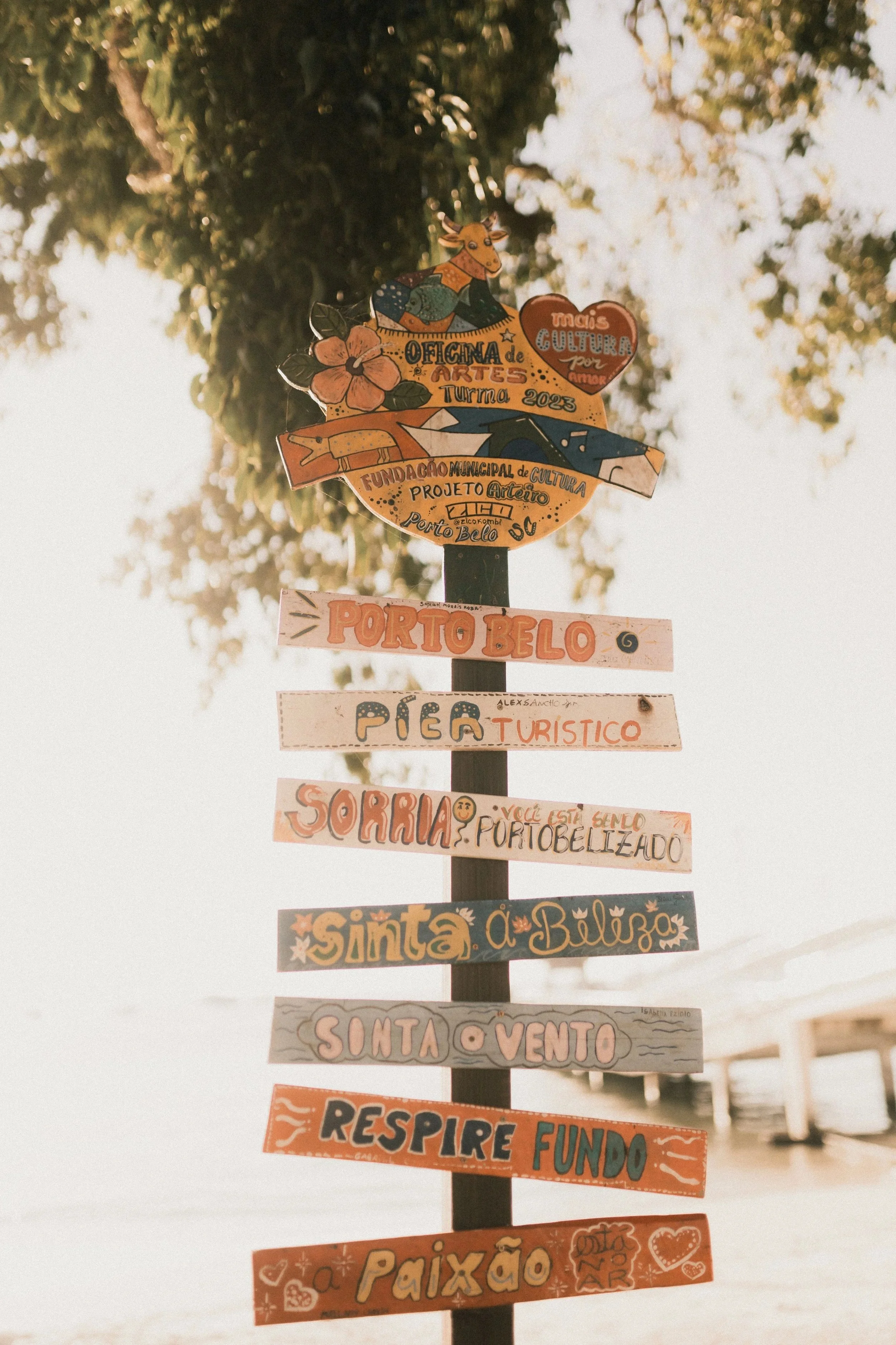 Beach direction sign symbolizing confidence, adventure, and smooth skin with Wyld Sol Body Sugaring.