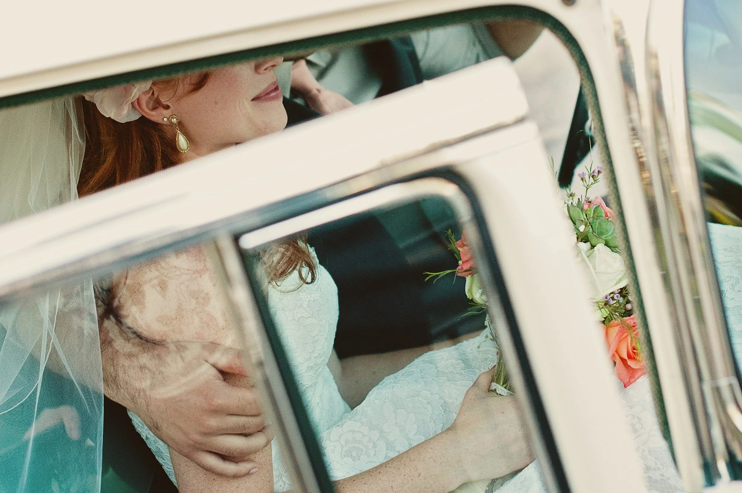 Bride preparing for her wedding after professional body sugaring and bridal spray tanning at Wyld Sol Calgary.
