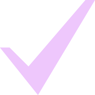 A large purple checkmark on a black background.