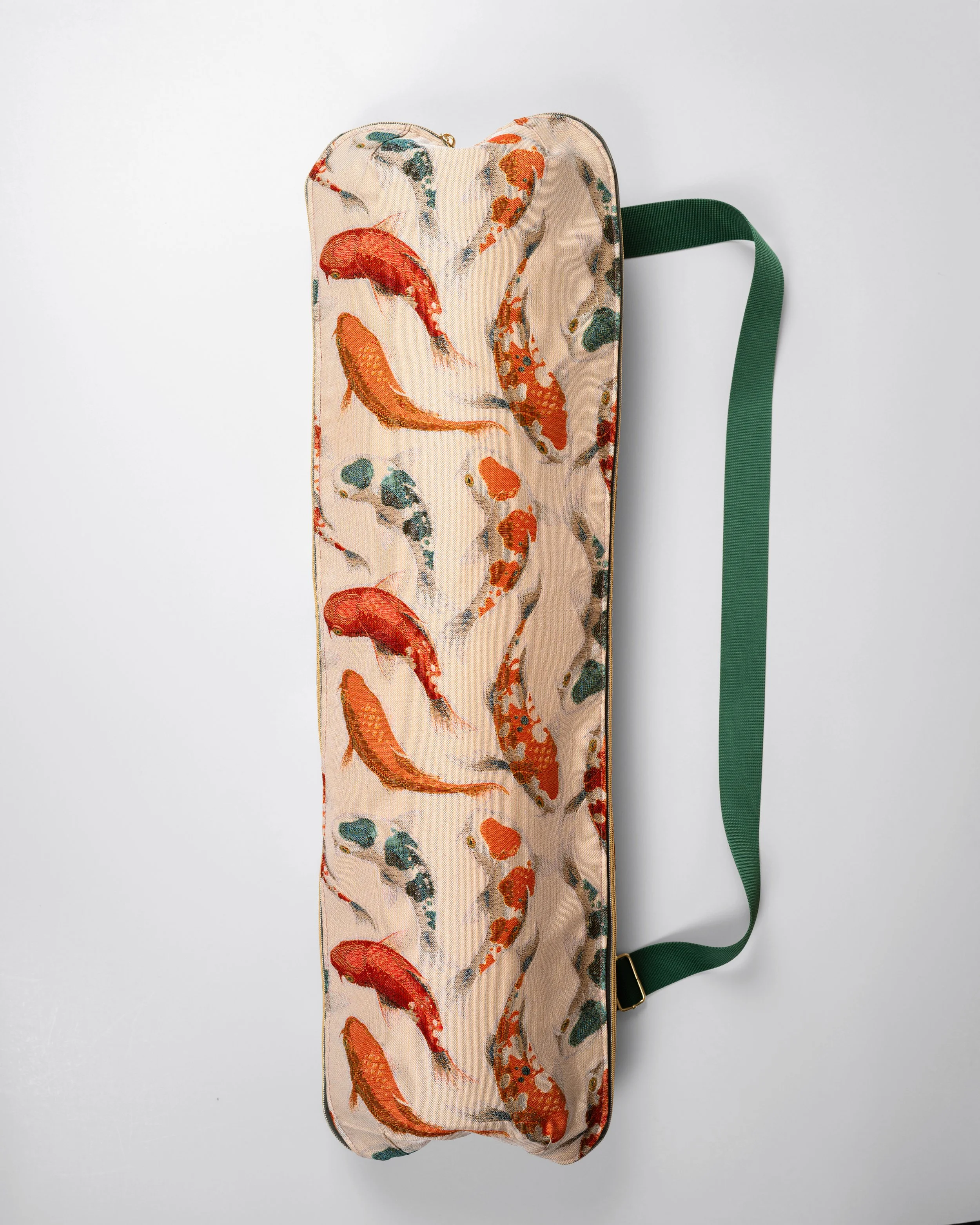 Handmade Yoga Mat Bag Koi Fish