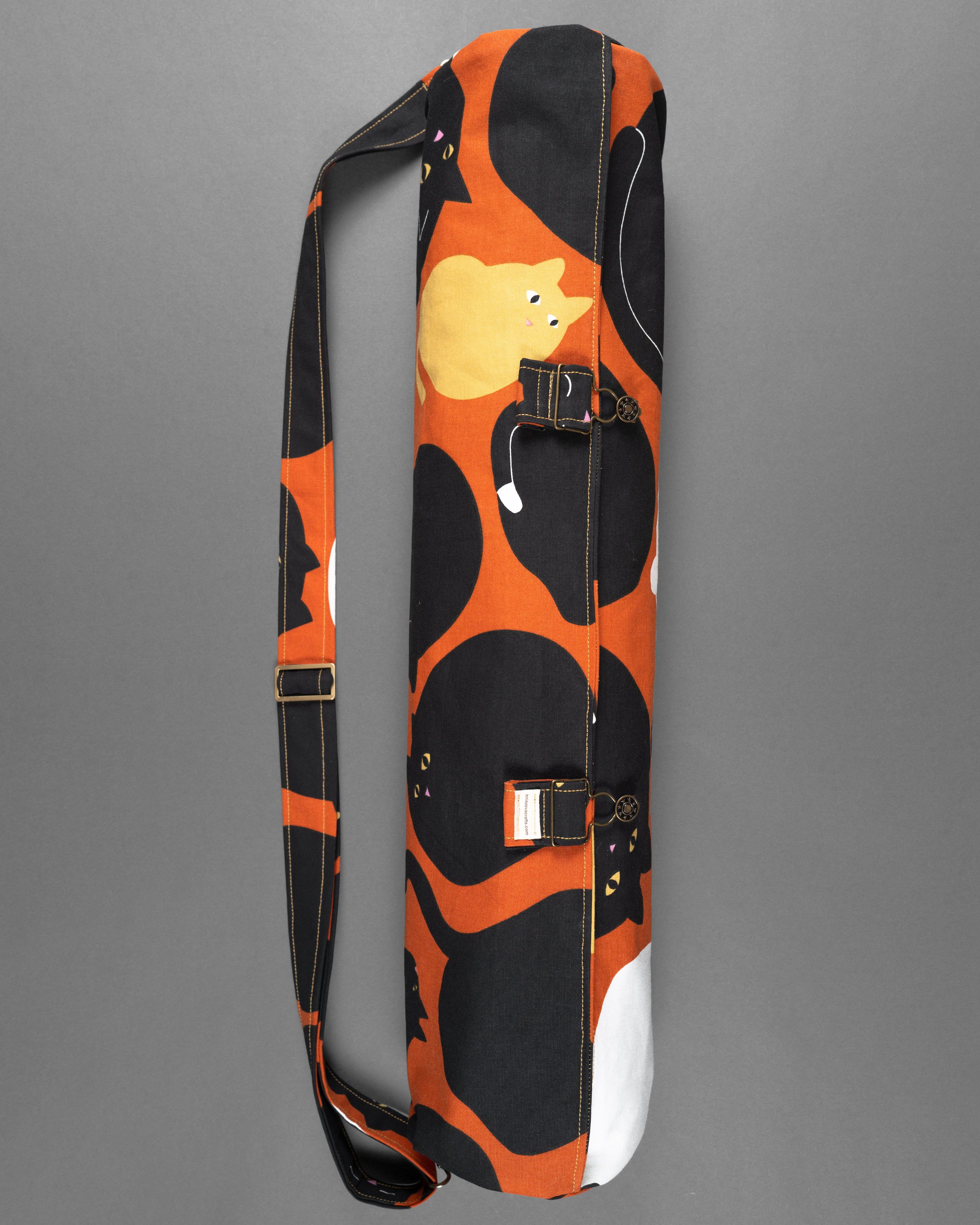 Handmade Cats Print Yoga Mat Bag