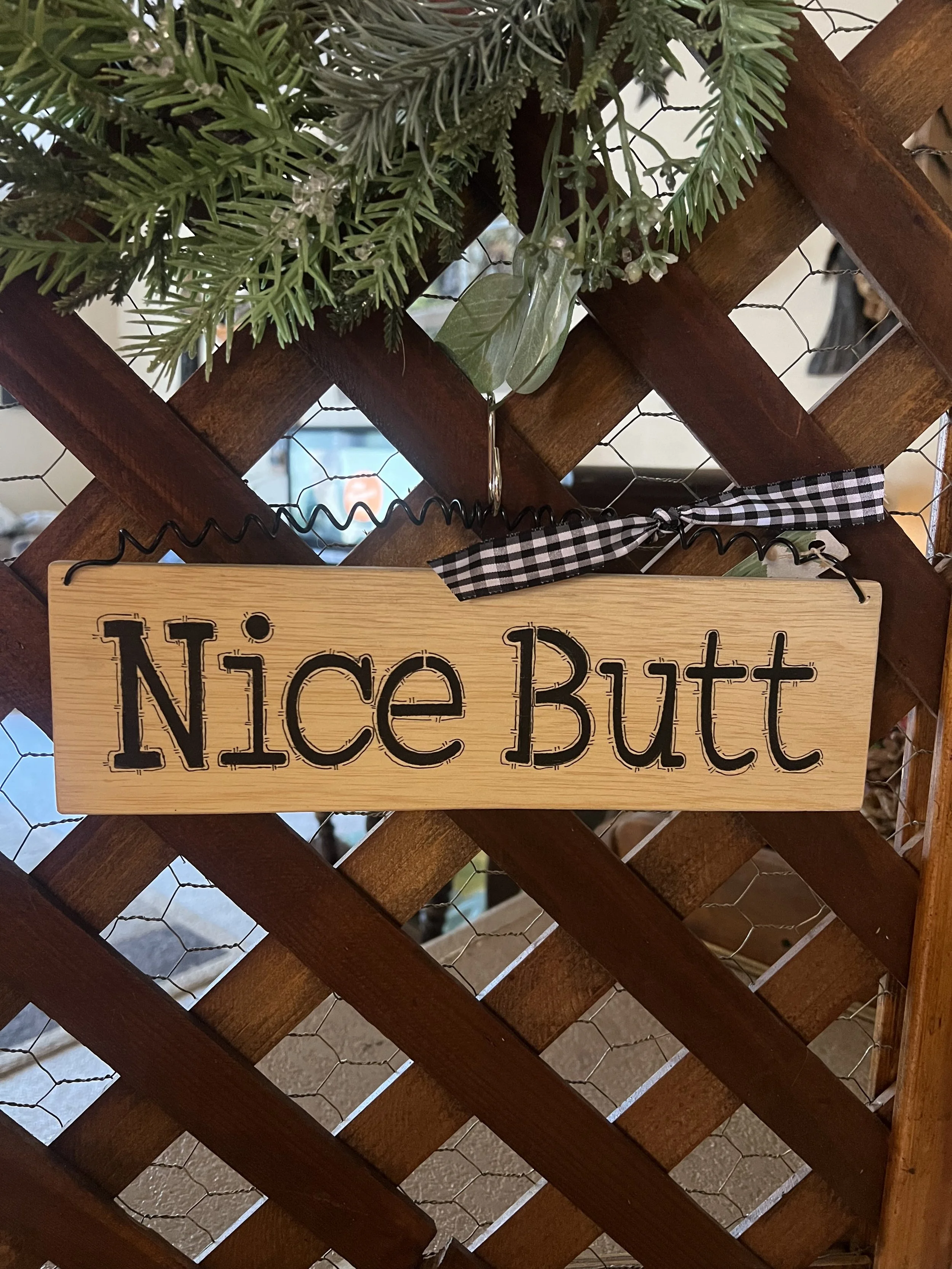 Nice Butt Stencil Sign