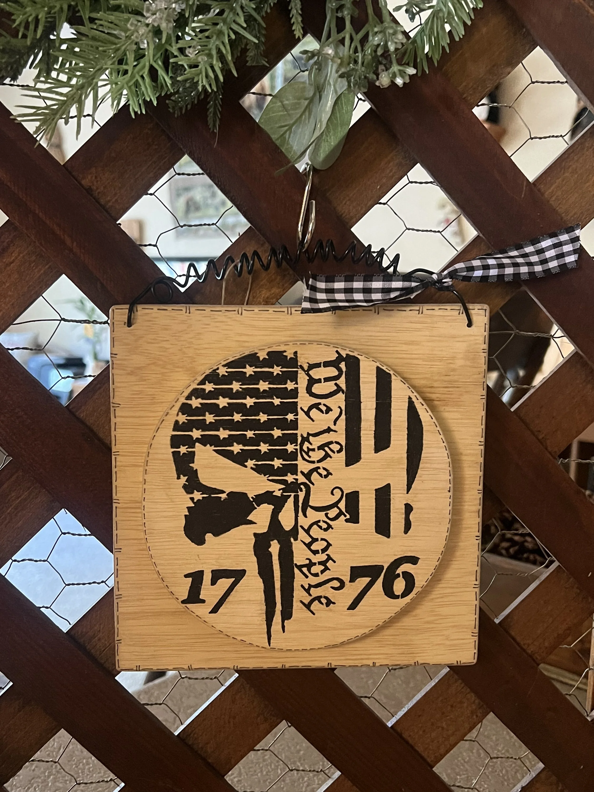 We the people stencil sign