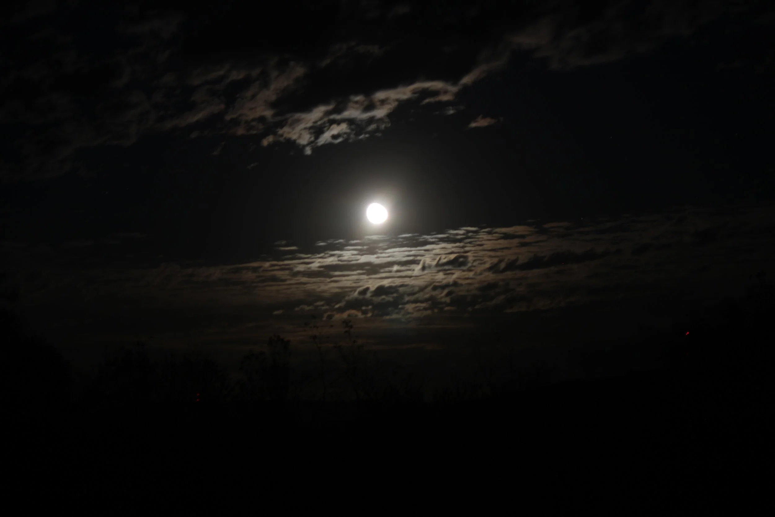 Moonrise through the clouds