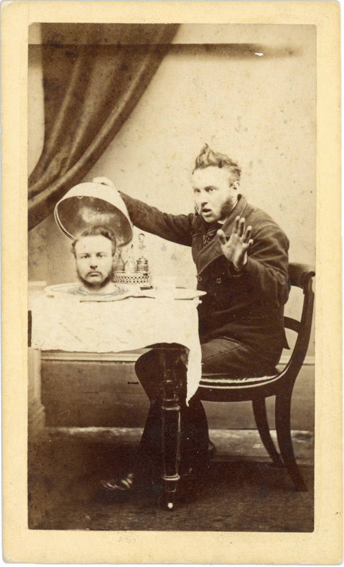 (2) Trick photo by W. H. Wells
Carte-de-visite, Budleigh Salterton, England, ca. 1870s, NFS

The Christopher B. Steiner Collection
