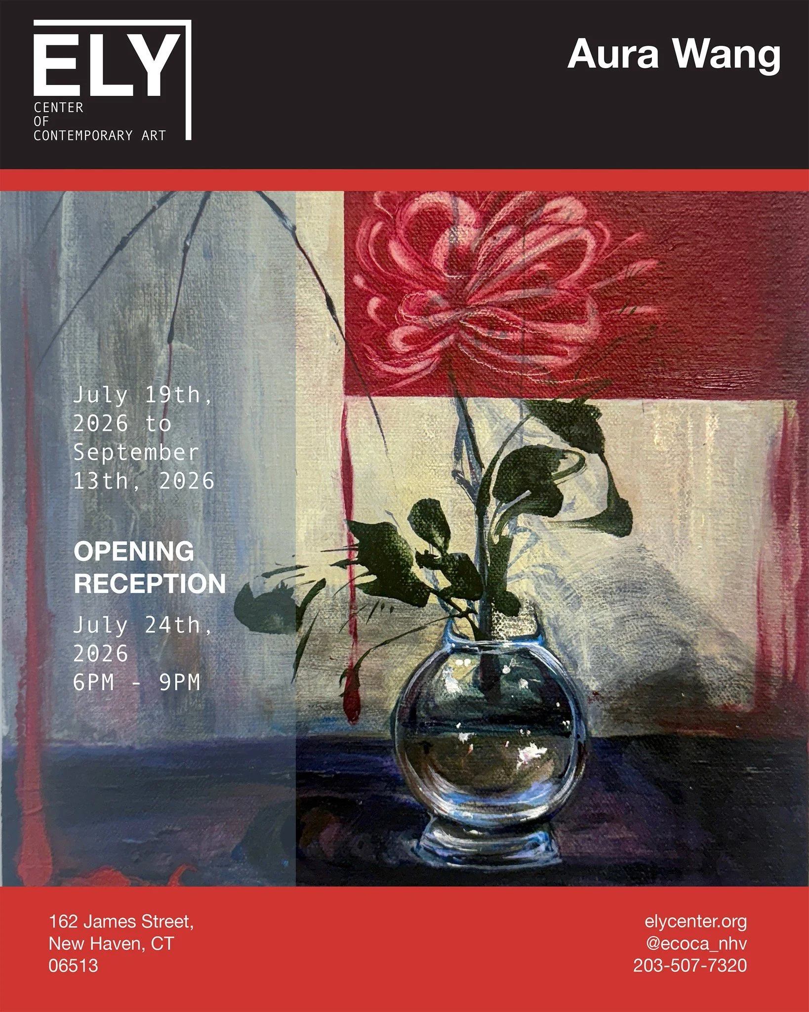 Opening Reception: Friday, July 24, 6-9pm

Please join us for the Opening Reception of Aura Wang's new solo exhibition!
Aura has been an Artist-in-Residence here at the Ely Center for the Spring '26 cohort. We are so pleased to present her work at ou