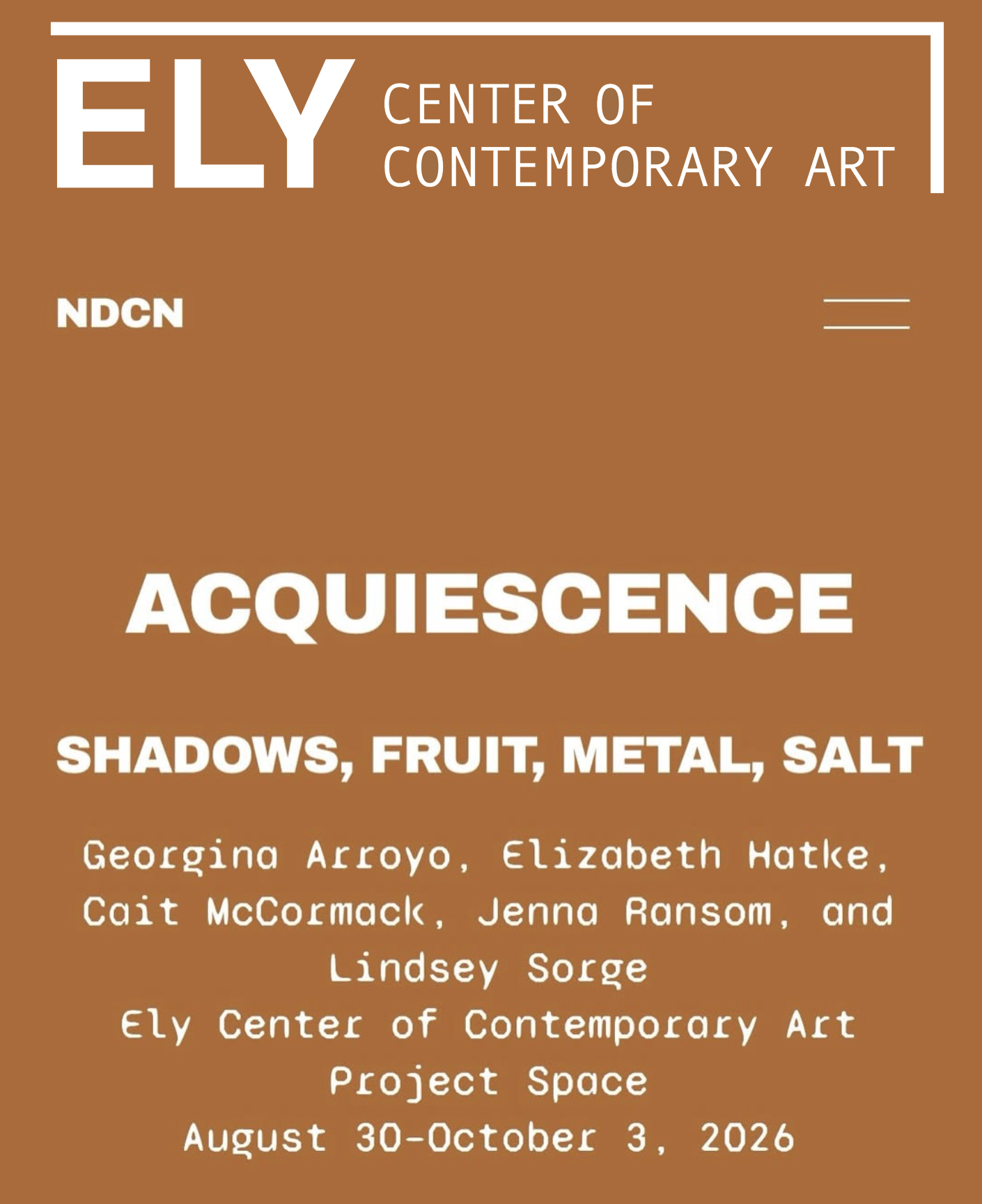 ACQUIESCENCE — Shadows, Fruit, Metal, Salt