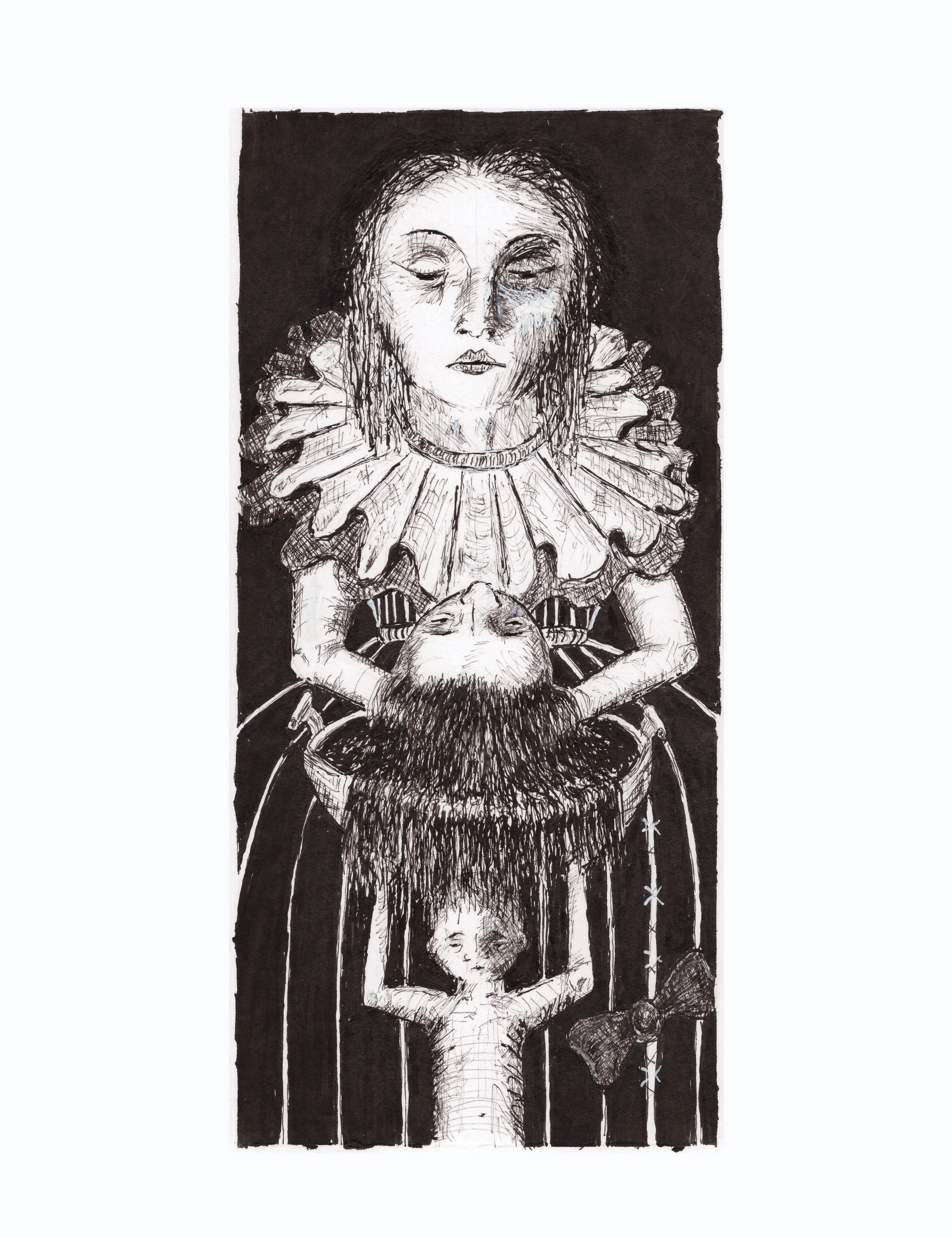 (2) Salome (0526-B), 2026, Ink on Bristol
12”x 9”
$2,200
