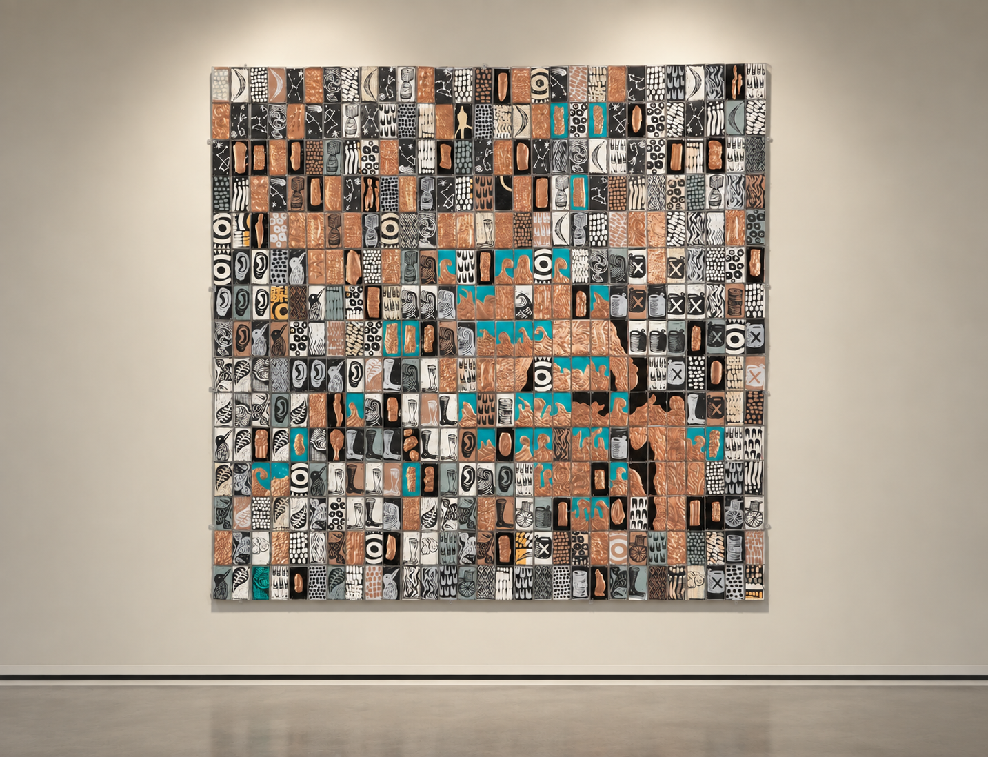 Zedekiah Gonsalves Schild - Untitled Map with Bodily Annotations 