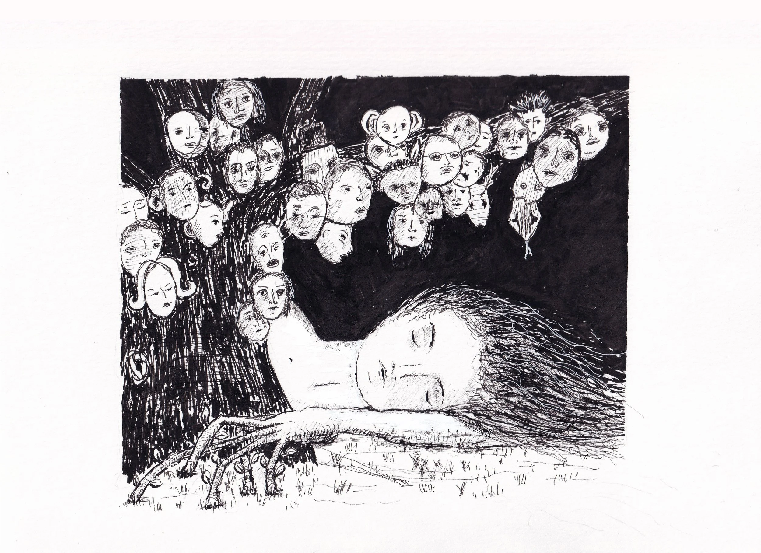 (1) Naiad (0126-D), 2026, Ink on Bristol
9”x12”
$2,200