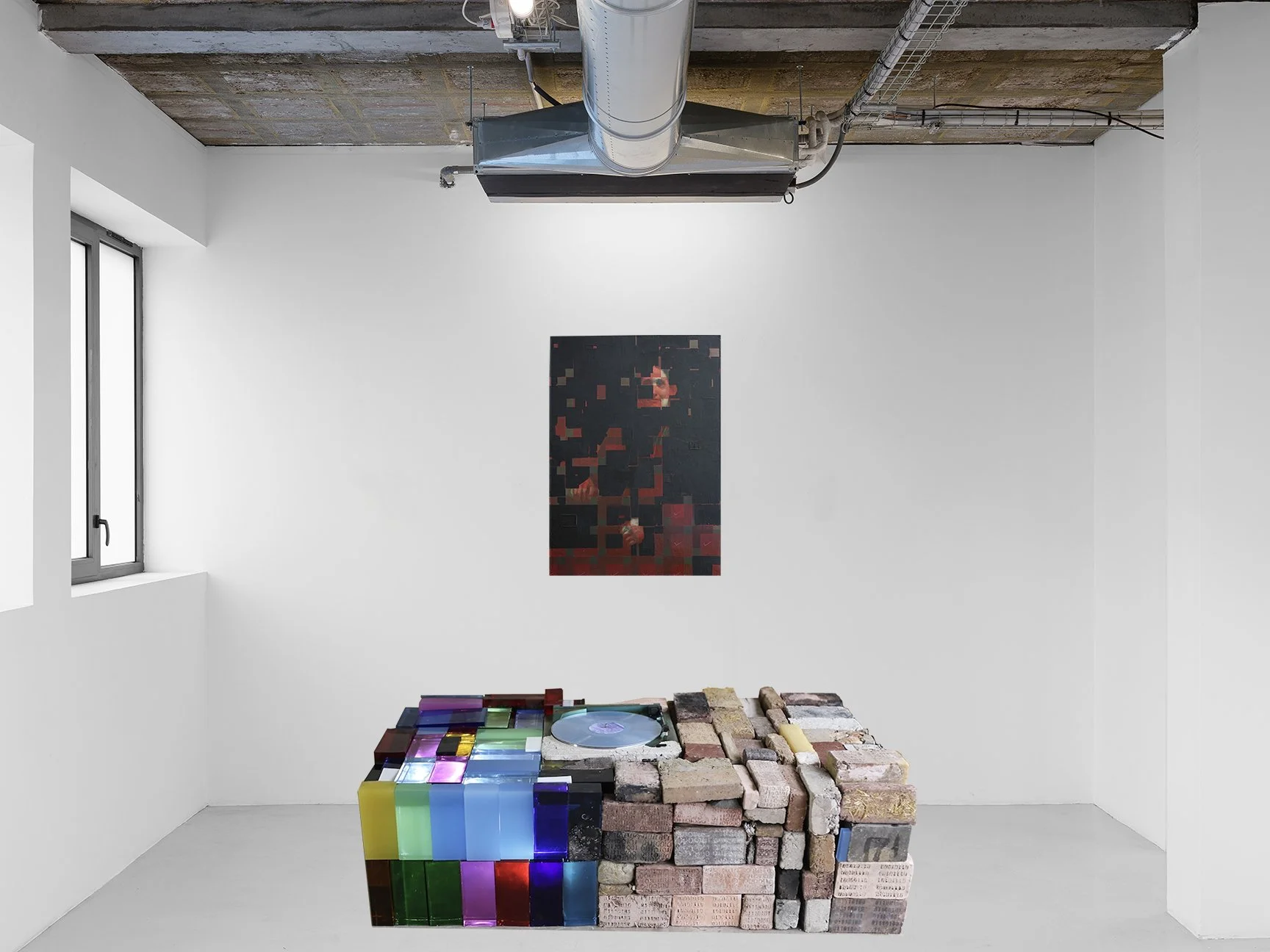 JS Horseman

UPPER:
צור (Tzur {Elke}, 2015/2025, oil on linen/panel

LOWER:
Churning Formantions; Breath Machine, 2020-2025, Clay, Concrete, Straw, Beeswax, Ash, Resin, Vinyl Record, Sound, Light


JS-Horseman (ירמיהו) is a multidisciplinary artist w