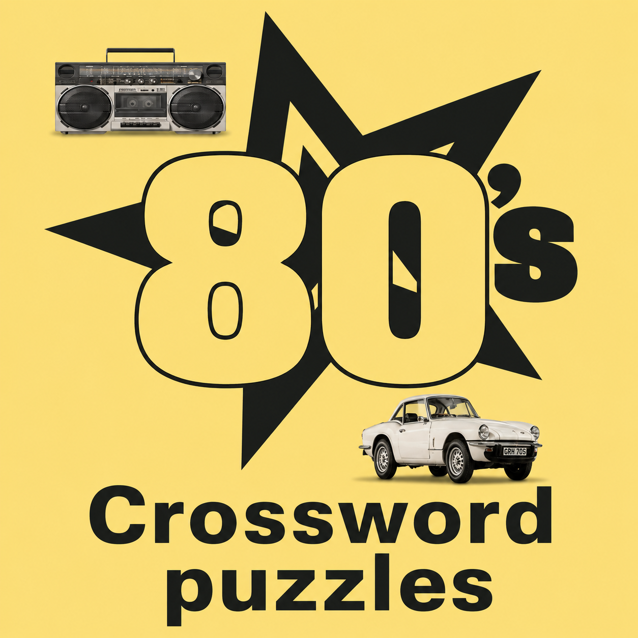 80s Retro Crossword Puzzle Book