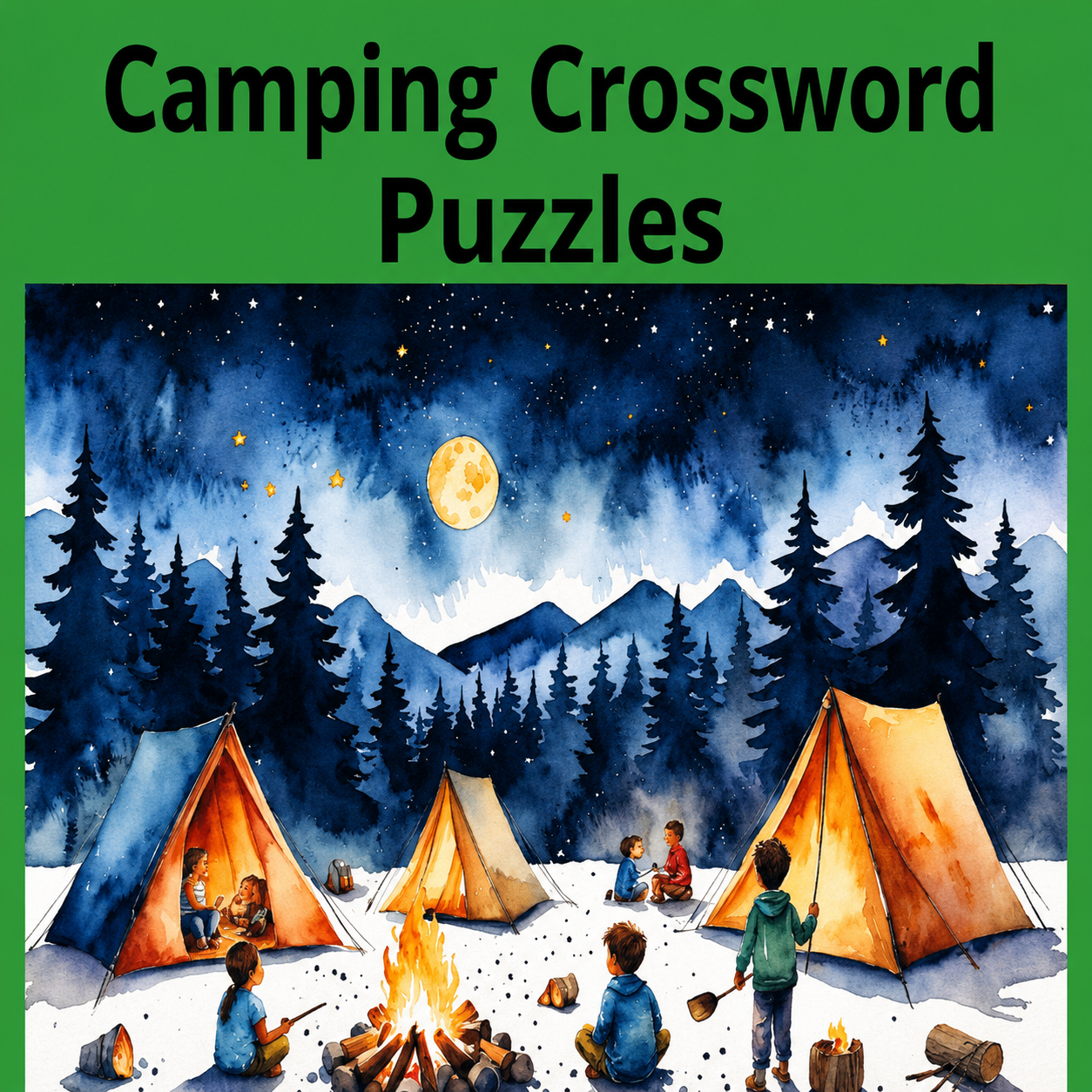 Camping Crossword Puzzle Book