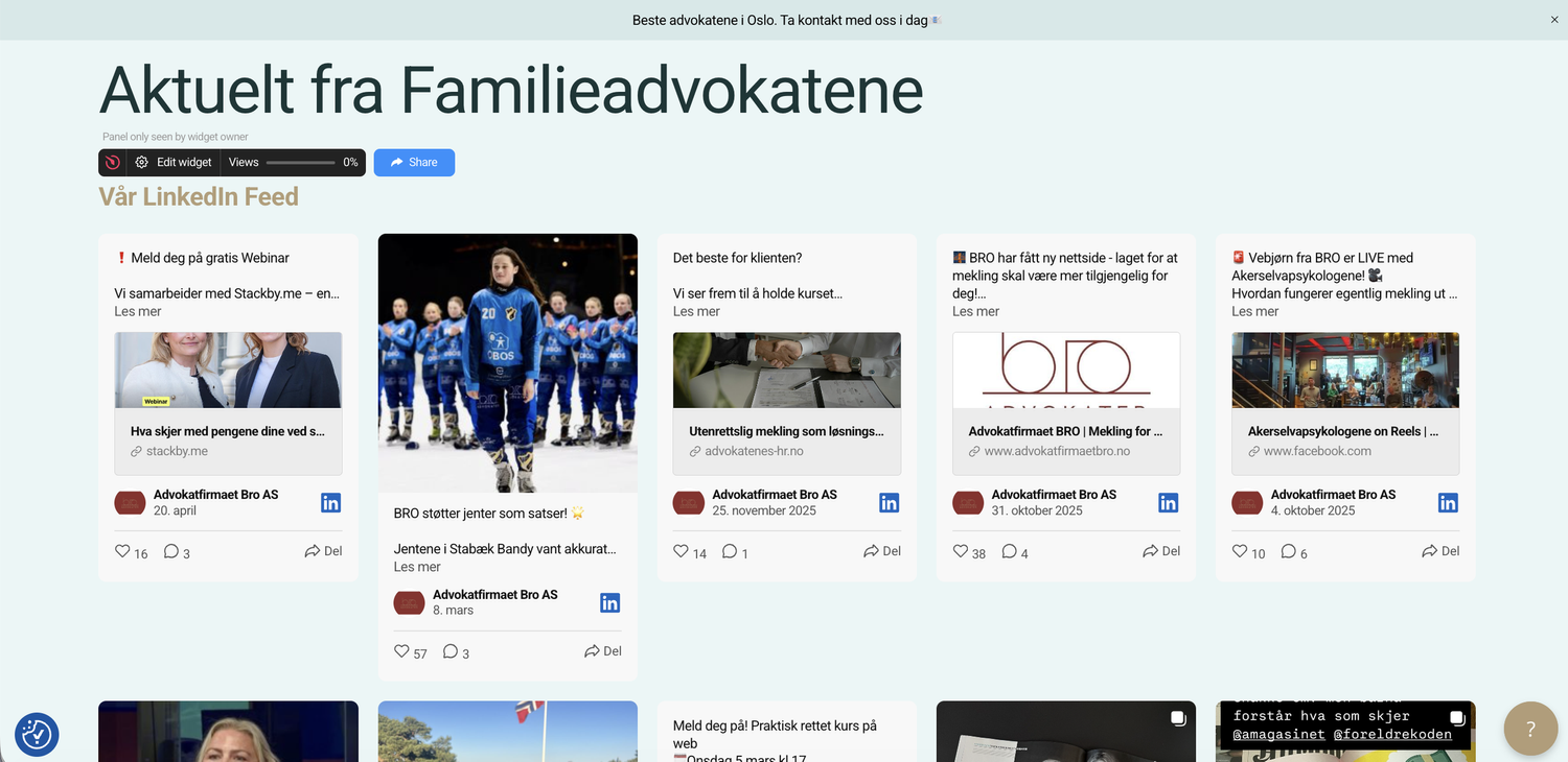 Den nye nettsiden til Familieadvokatene, skjermbilde 3