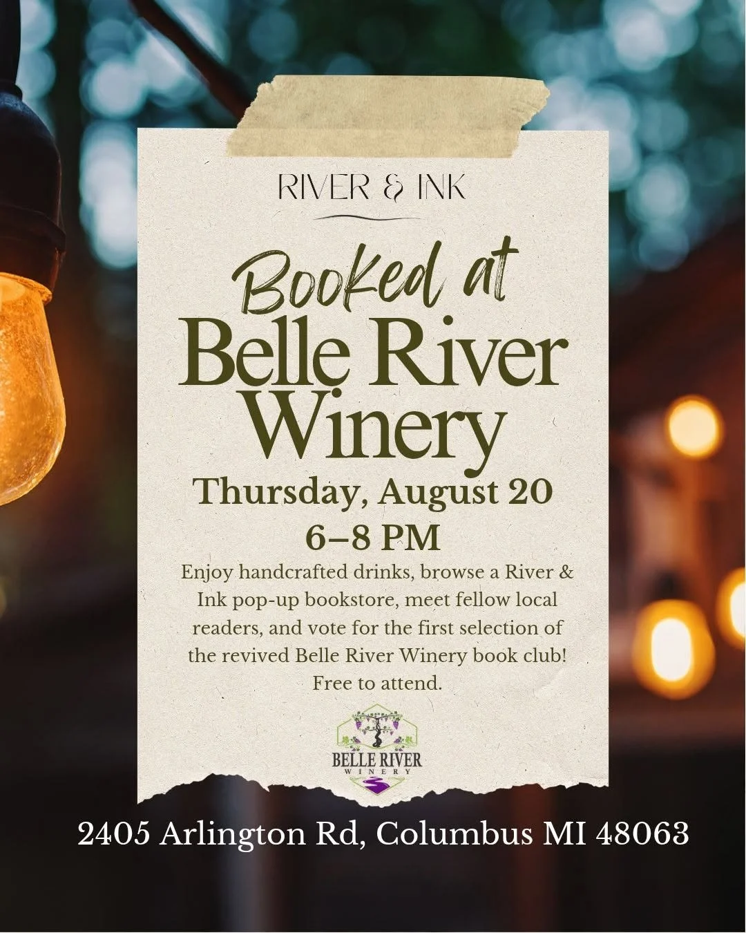 Booked At Belle River Winery