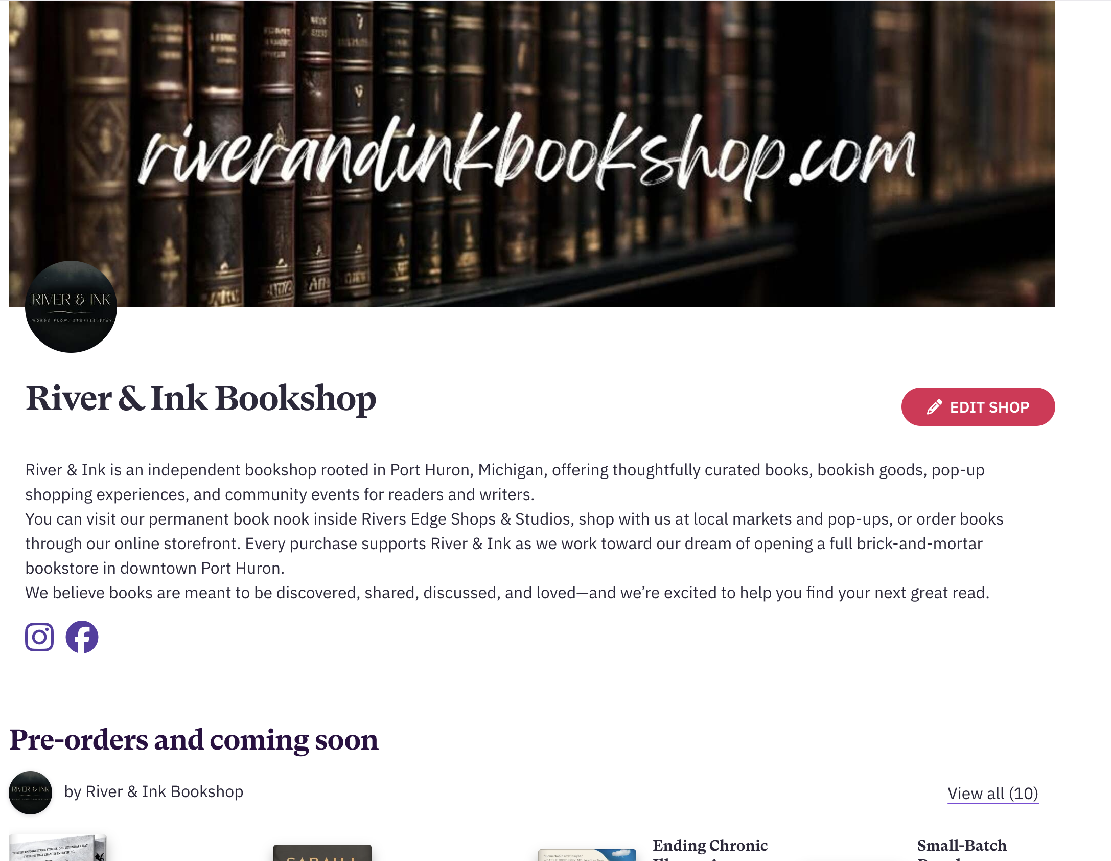 Permanently Shop River & Ink on Bookshop.org