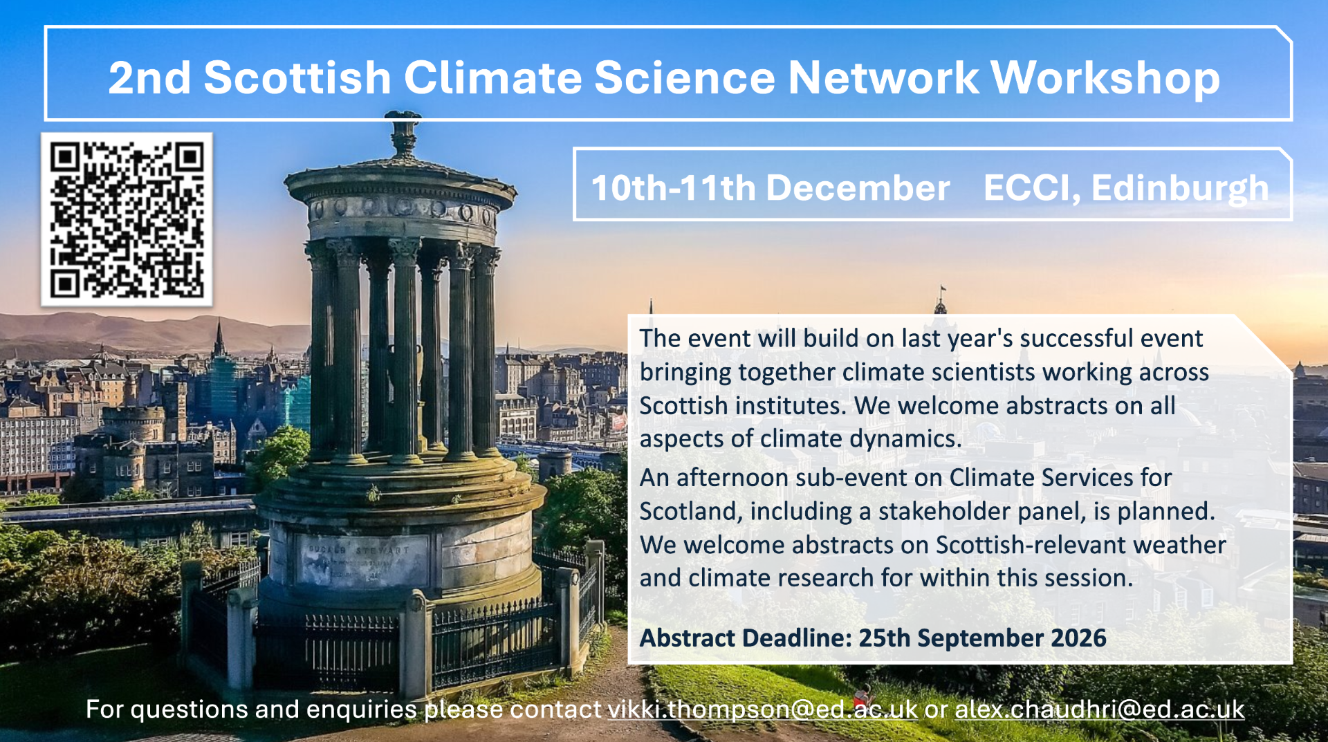 SCOTLAND CLIMATE SCIENCE NETWORK WORKSHOP