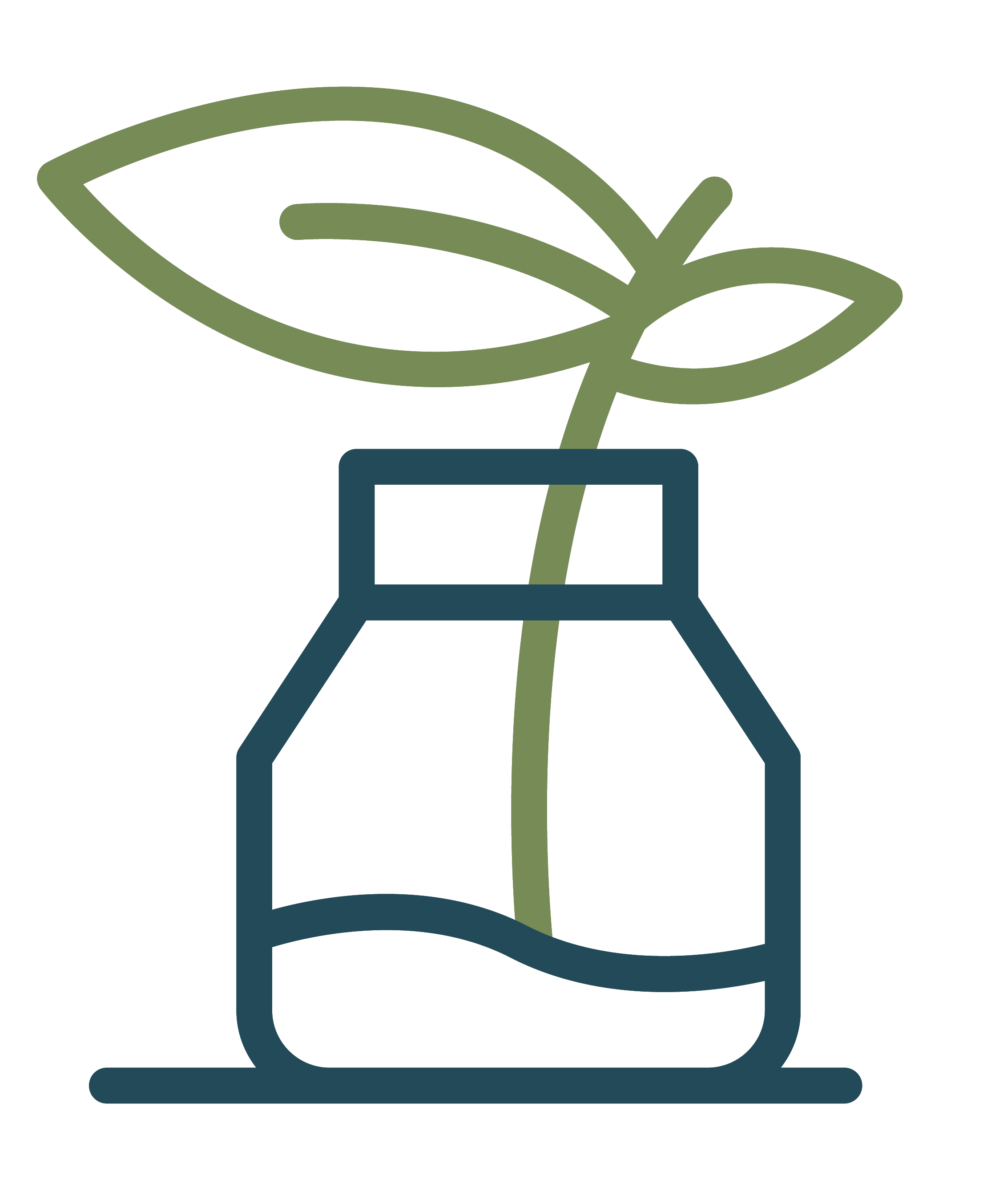 Line drawing of a laptop with two leaves growing out of it, representing eco-friendly technology or sustainable computing.