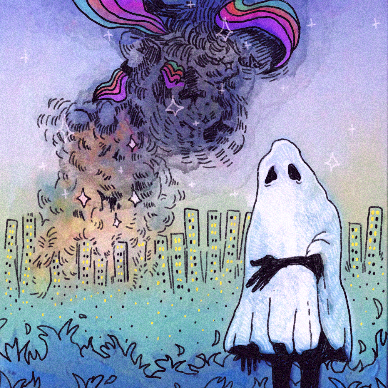 Sheet Ghost Series: 10 × 10 Digital Prints