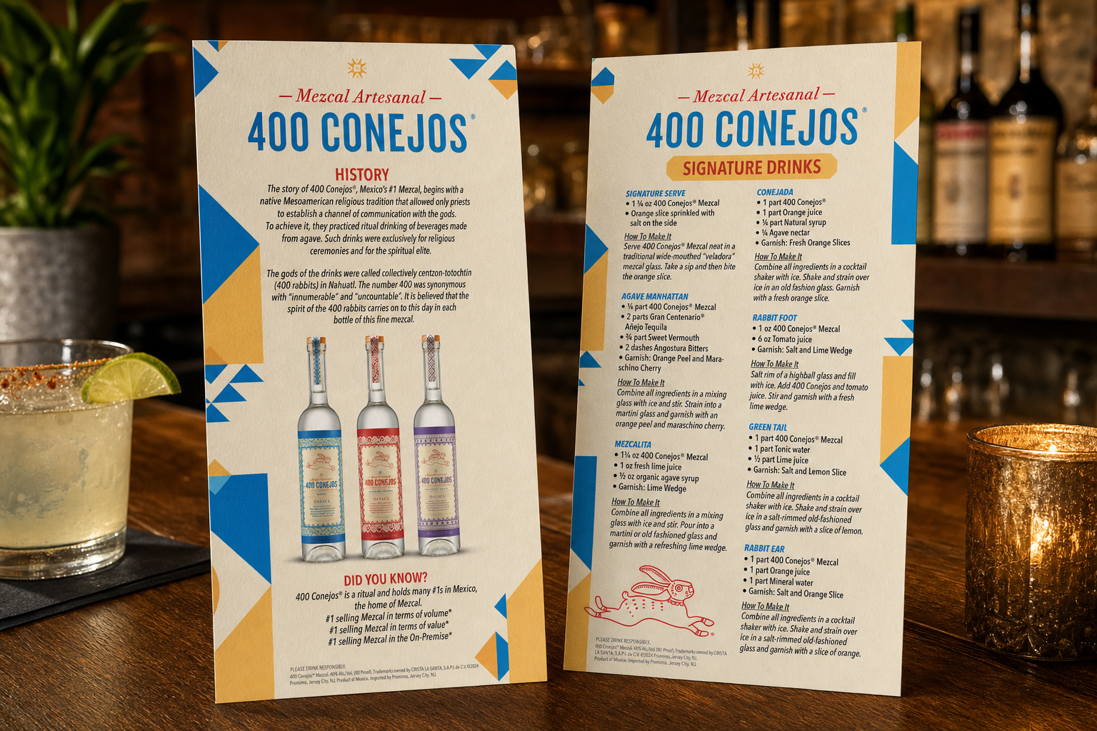 Spec Sheet for 400 Conejos Tequila