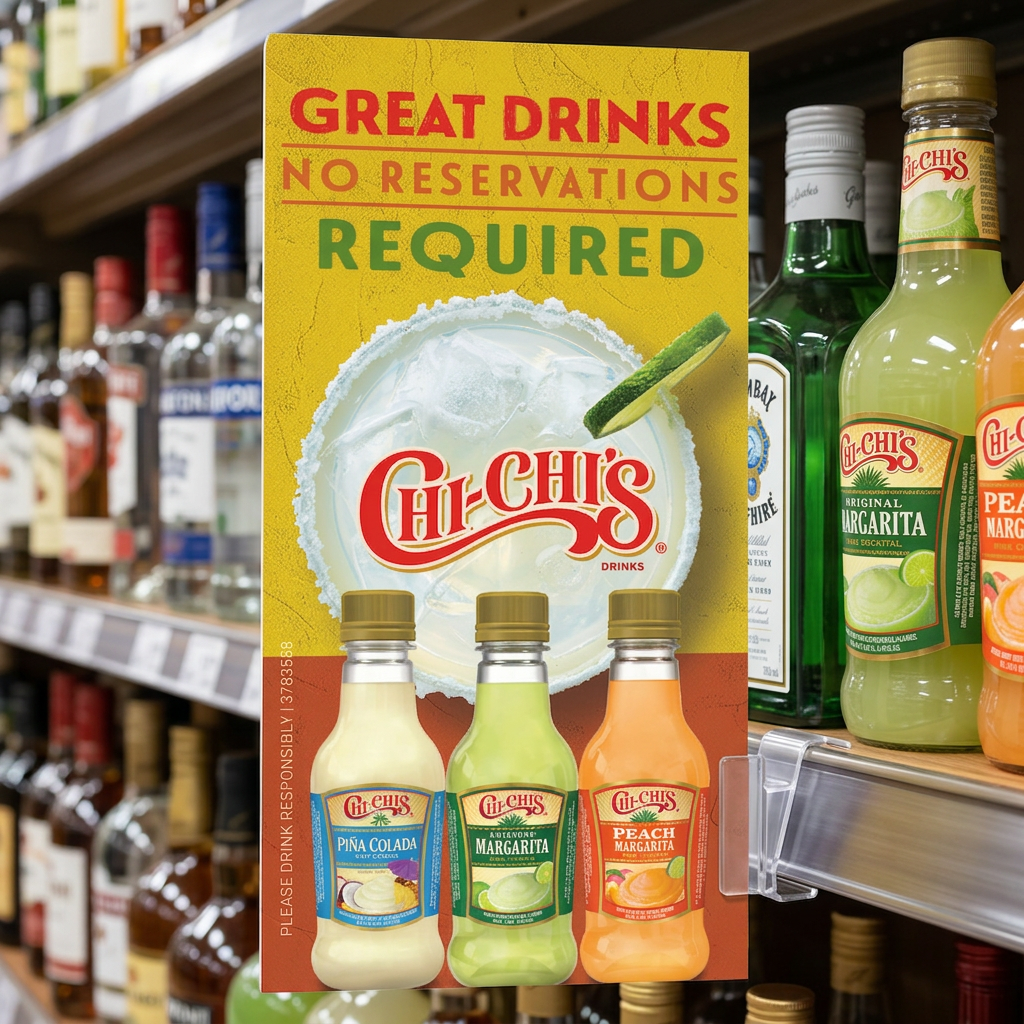 Shelf talker advertising Chi-Chi's