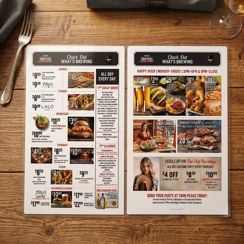 Menu Design for Twin Peaks