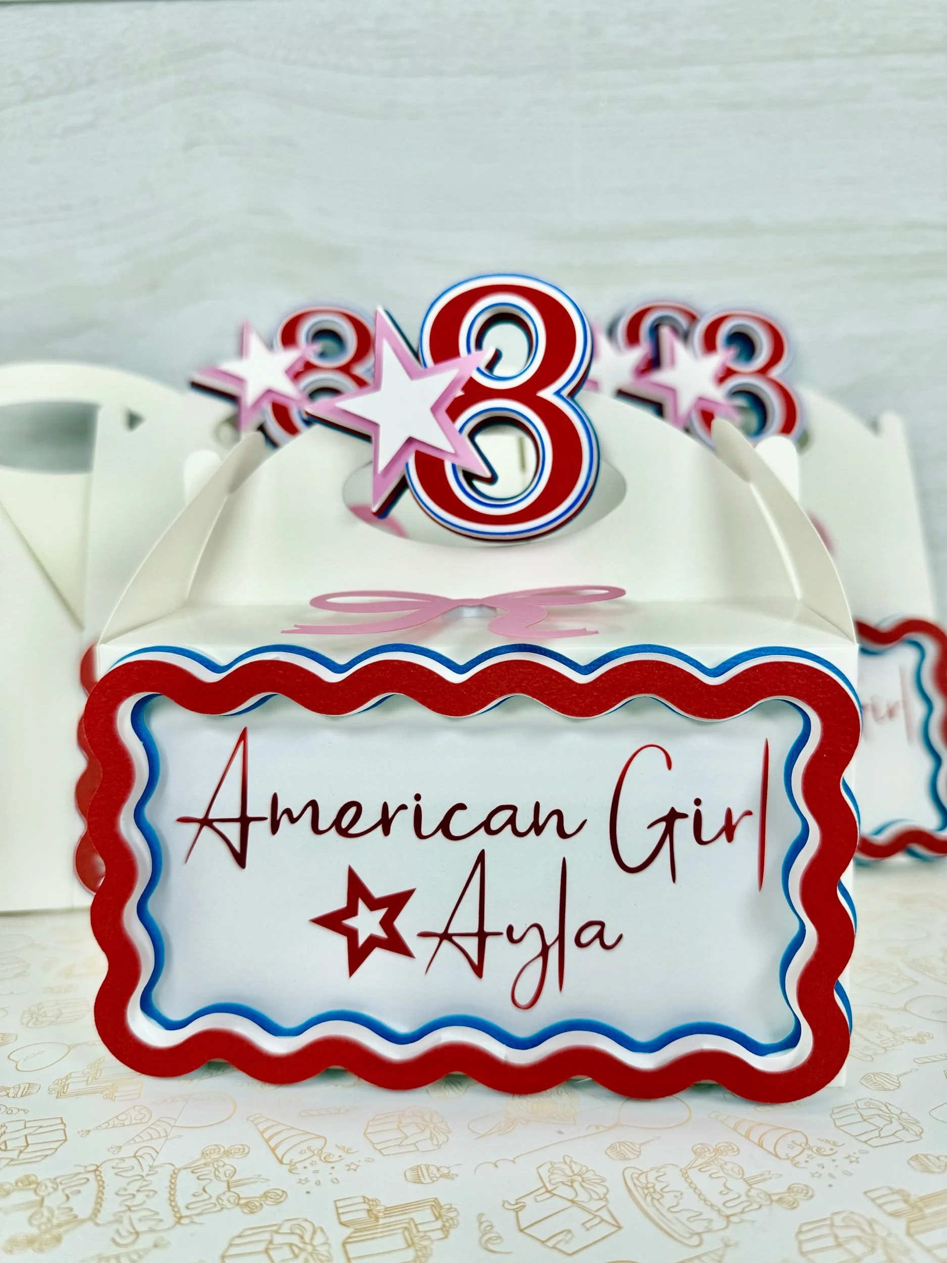 American Girl Favor Boxes