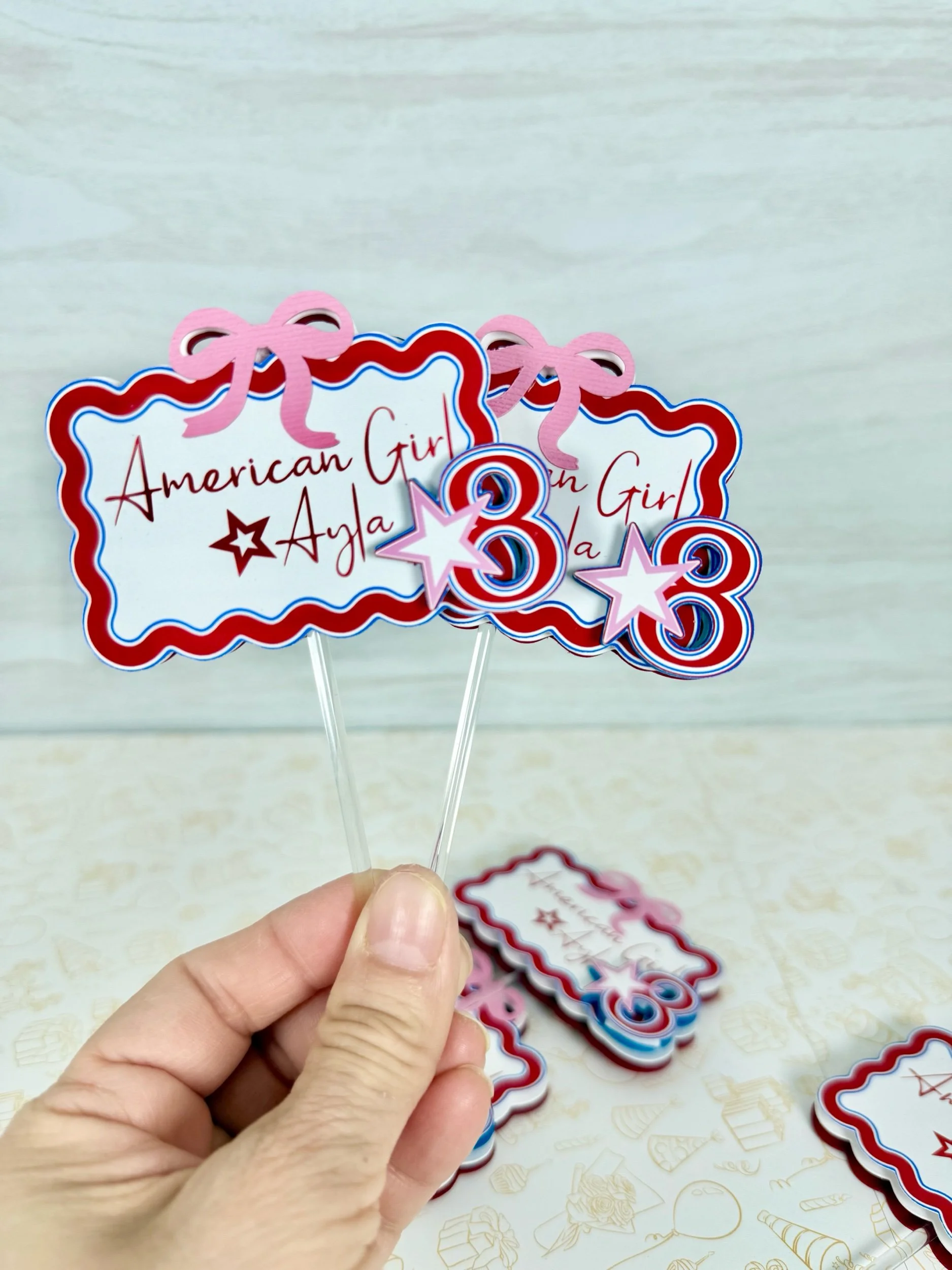 American Girl Cupcake Toppers