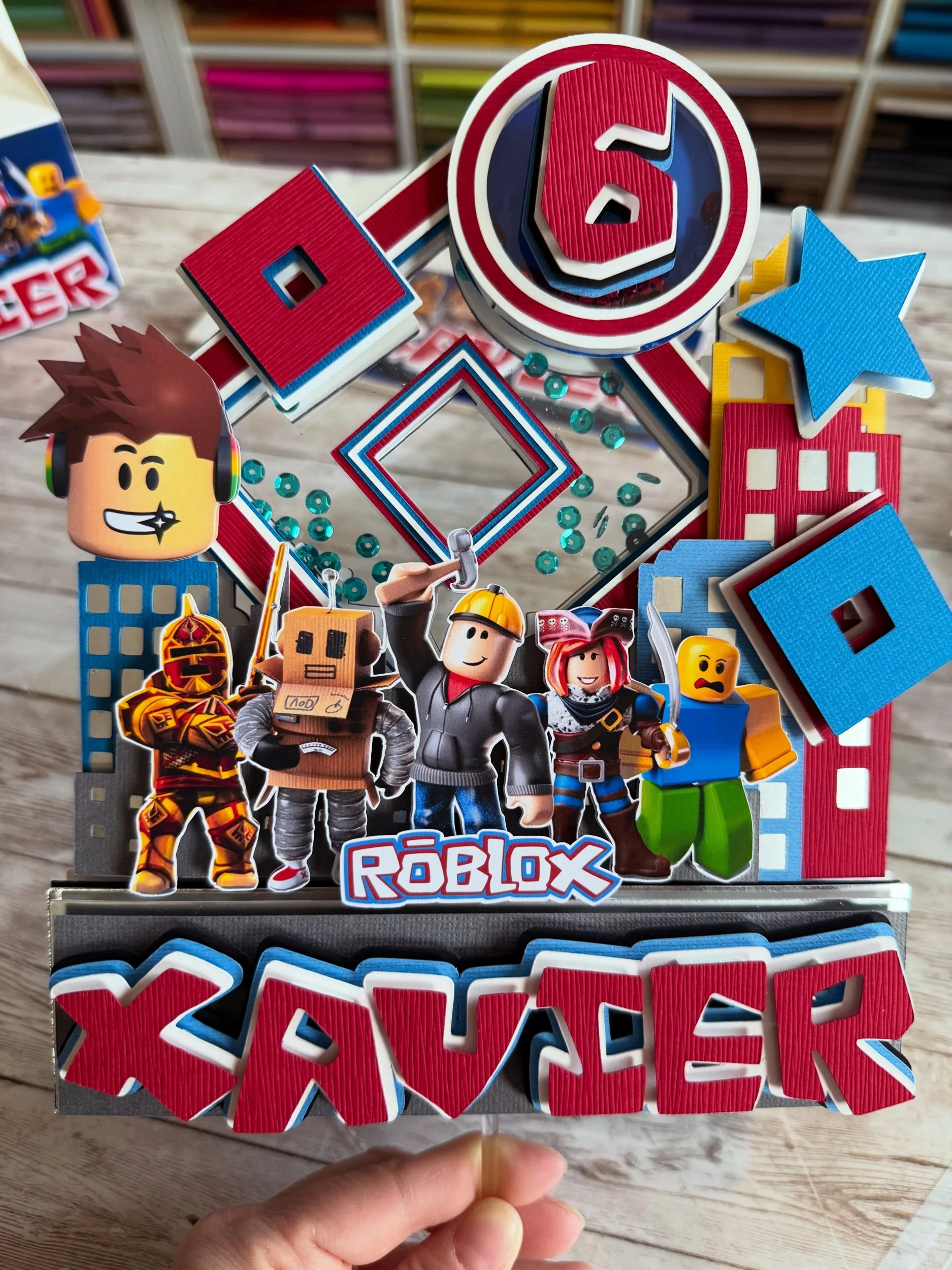 Roblox cake topper