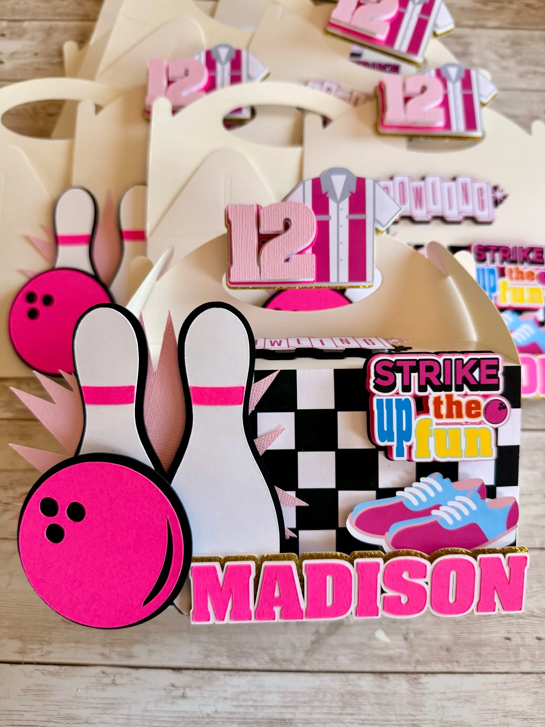 bowling favor boxes