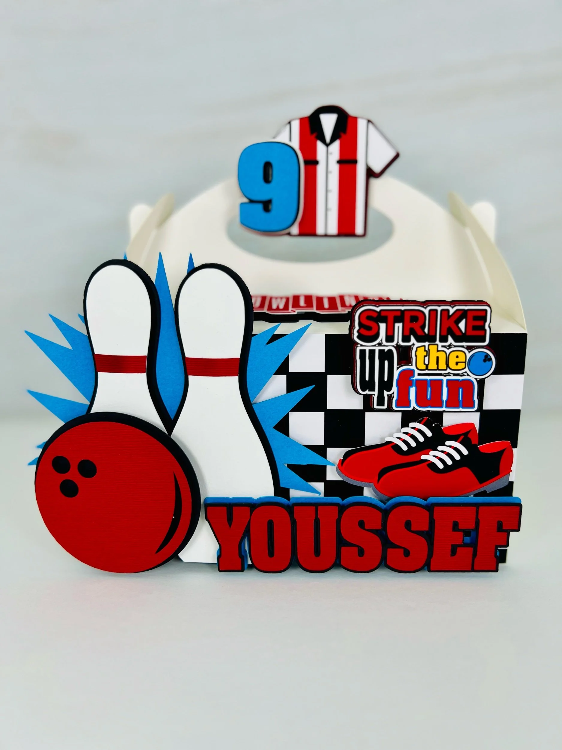 bowling favor boxes