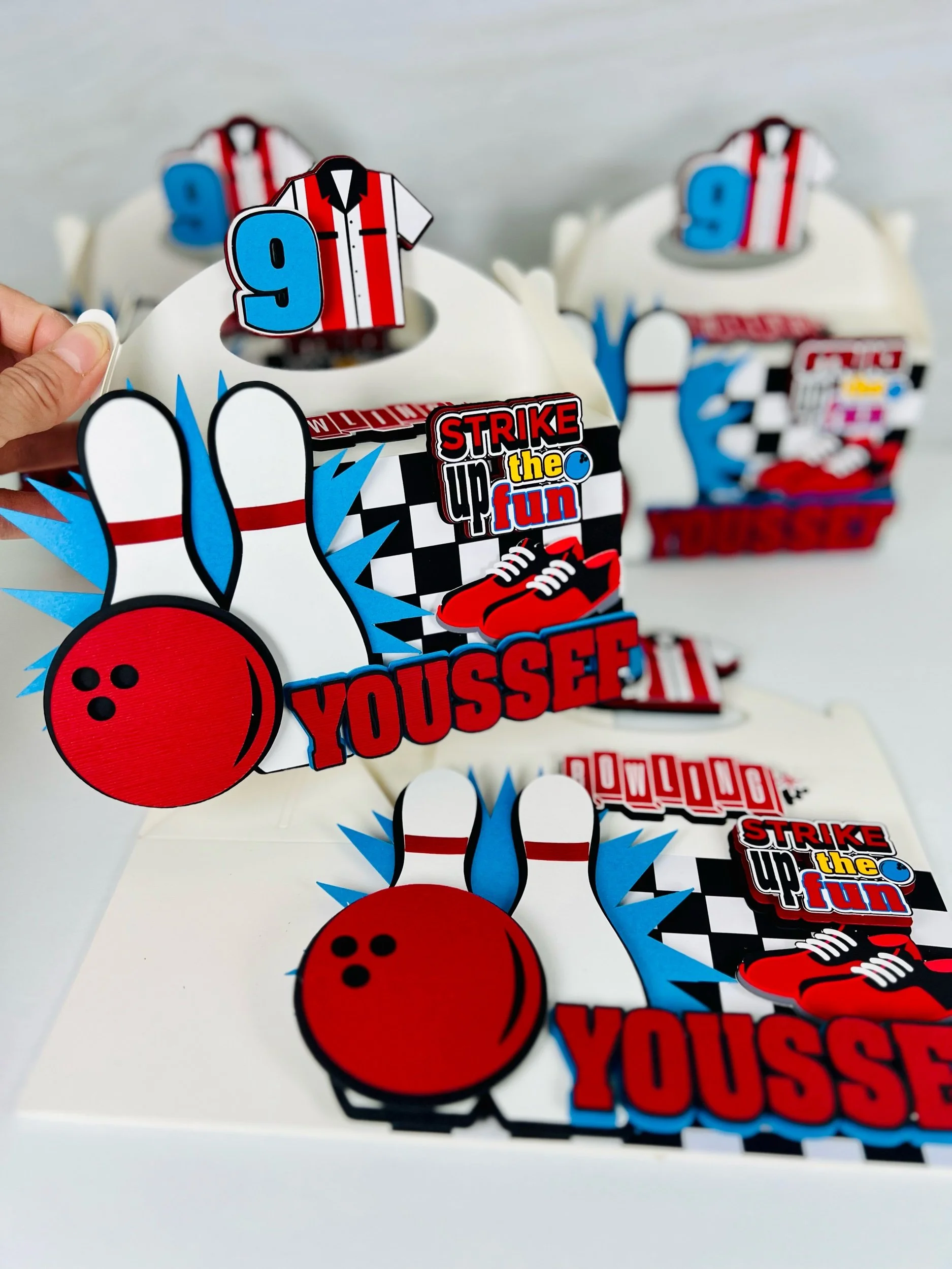 Personalized Bowling Favor Boxes