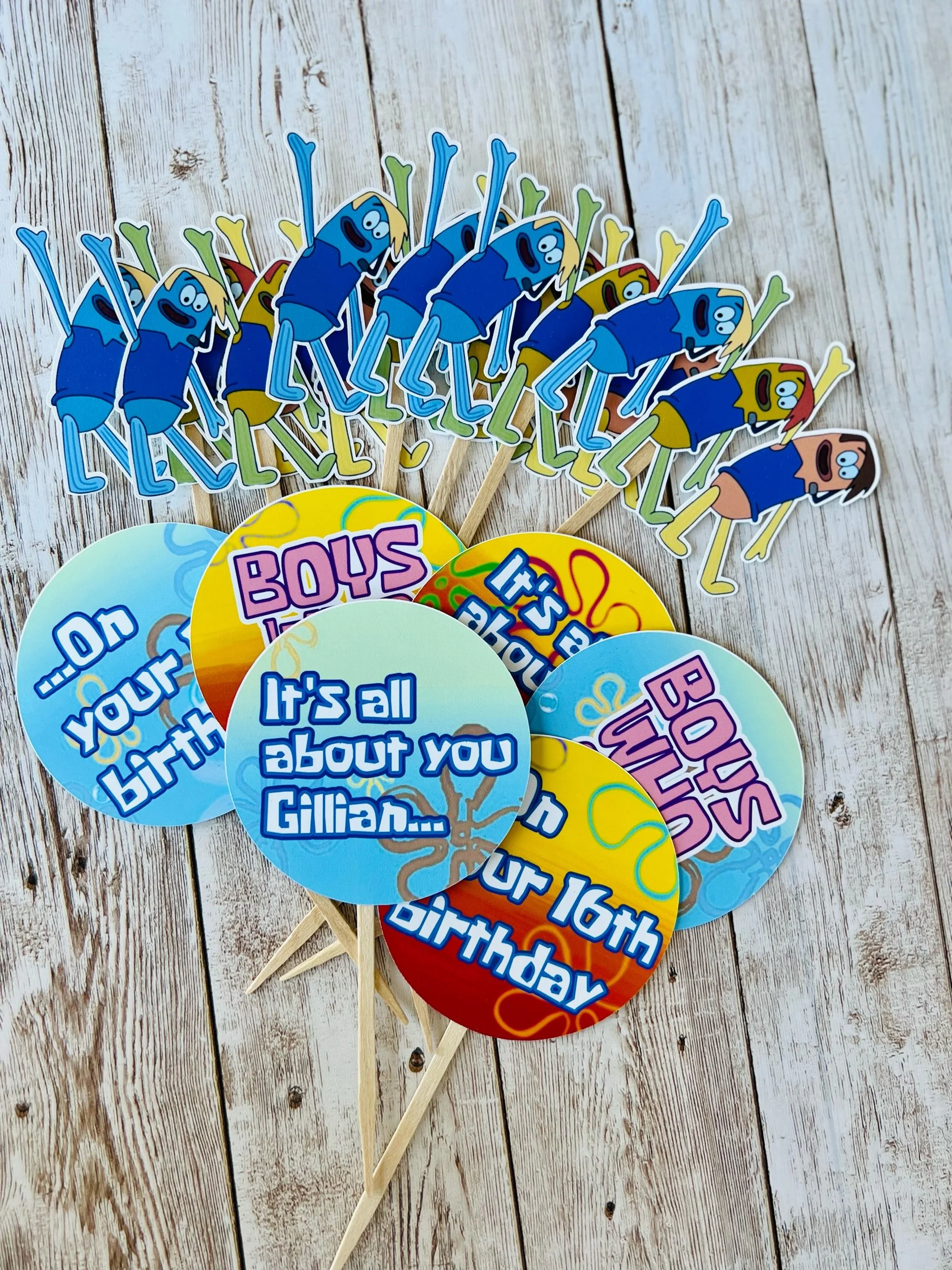 Boys Who Cry Cupcake Toppers