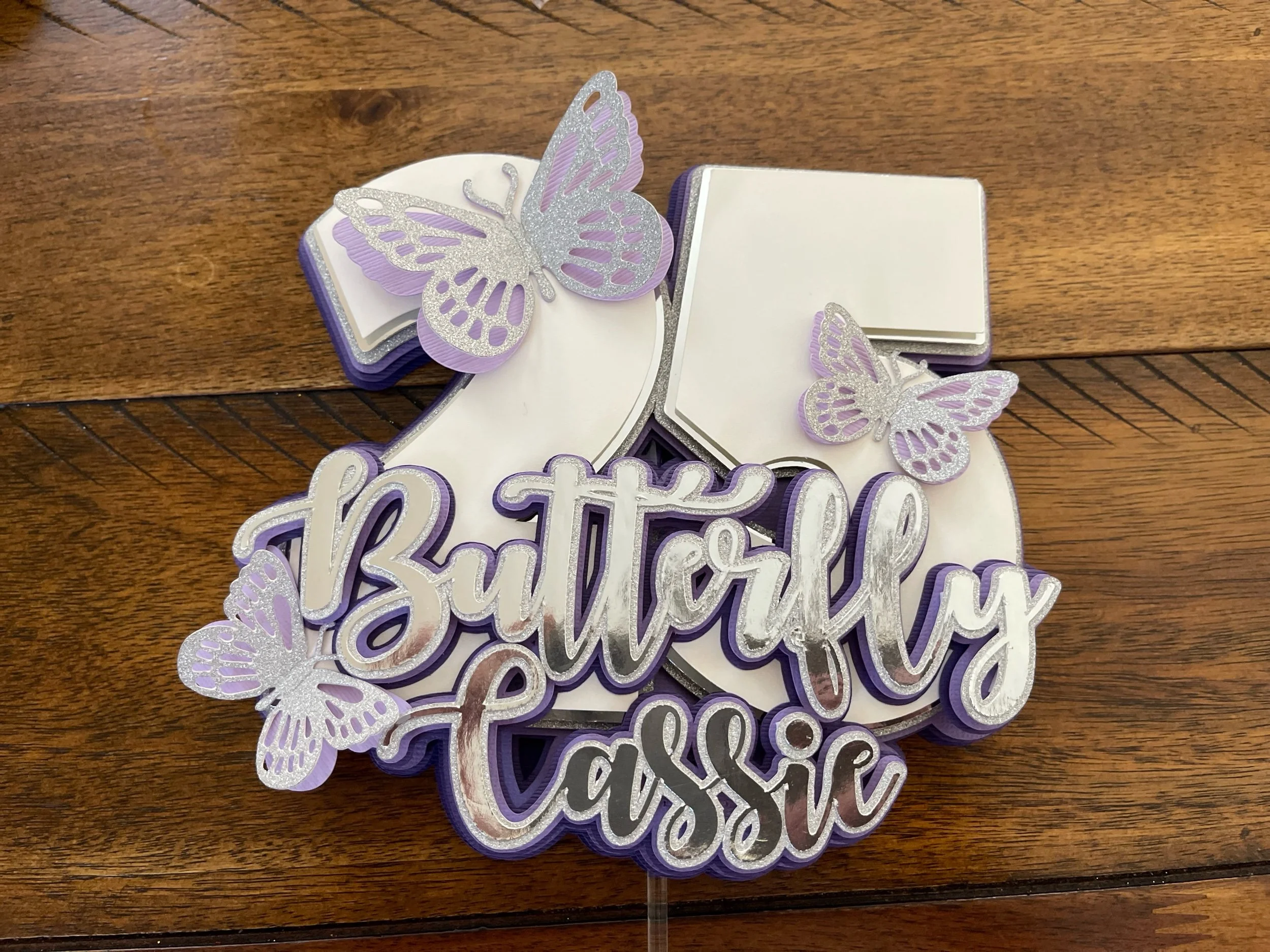 butterflies cake topper