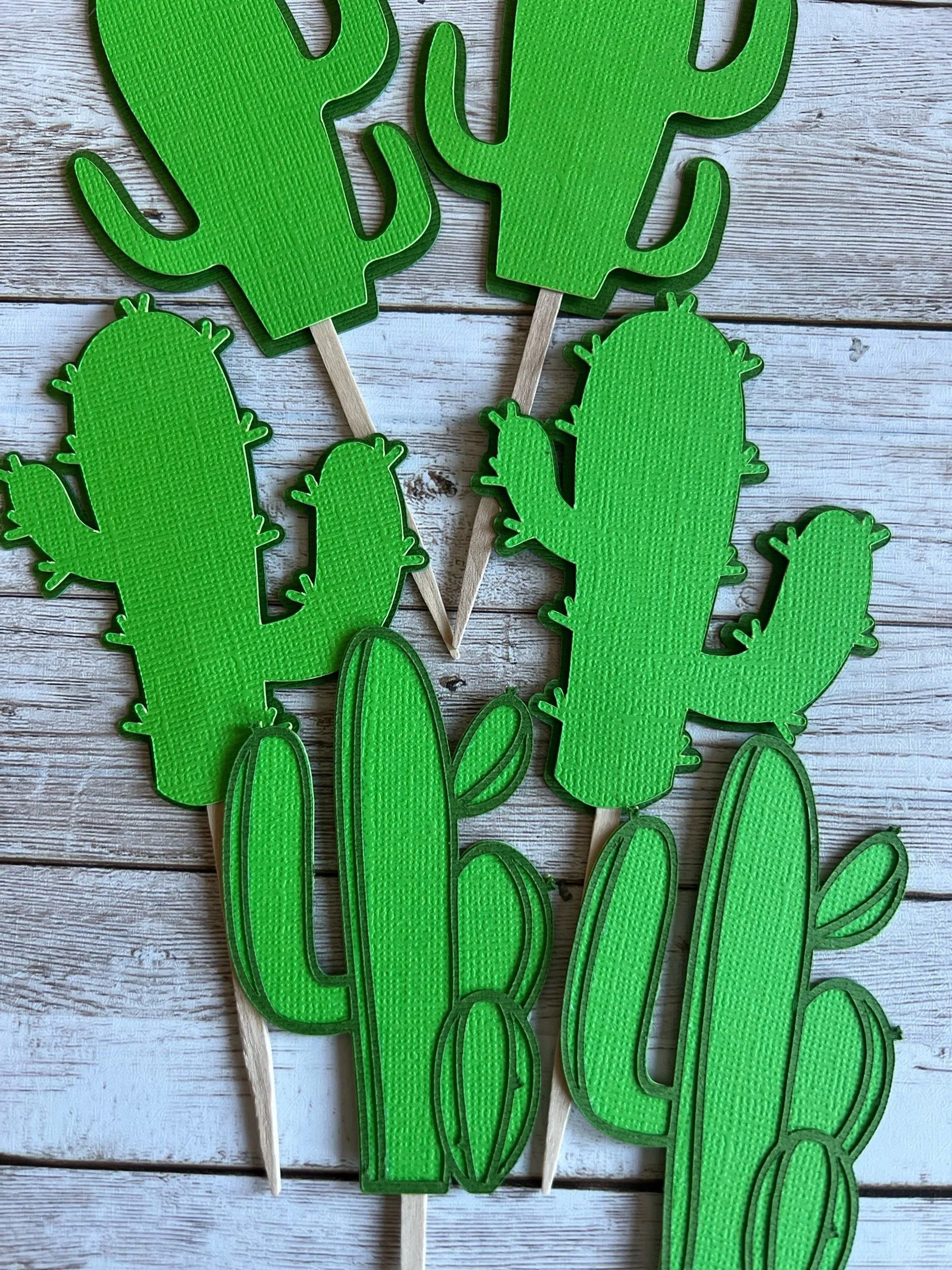 cactus cupcake toppers