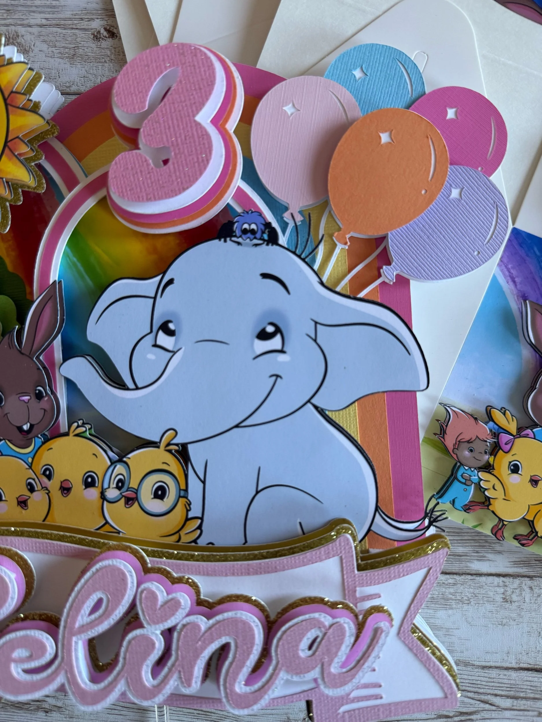animal cake topper