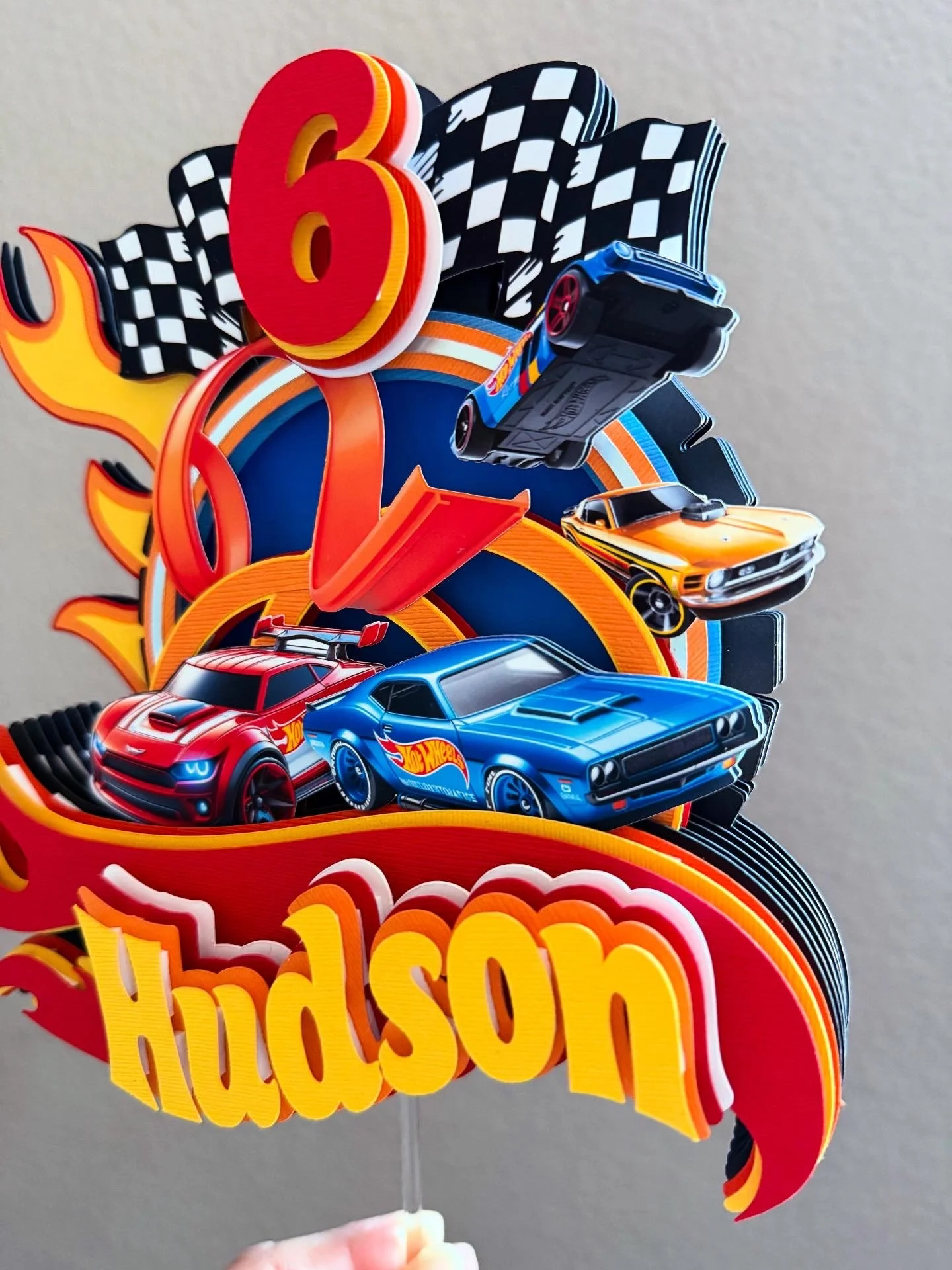 hot wheel cake topper