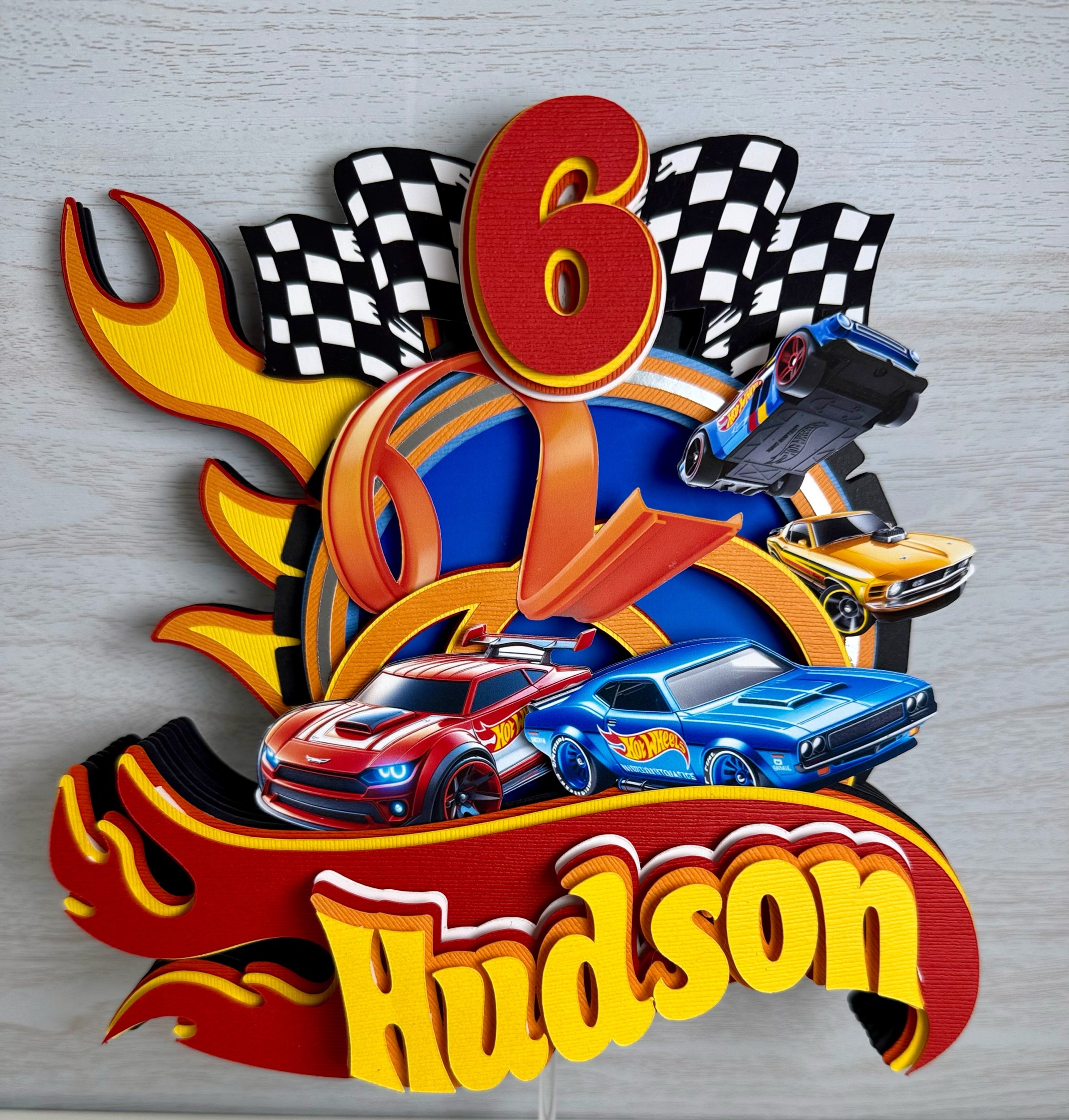 Car Racing Cake Topper