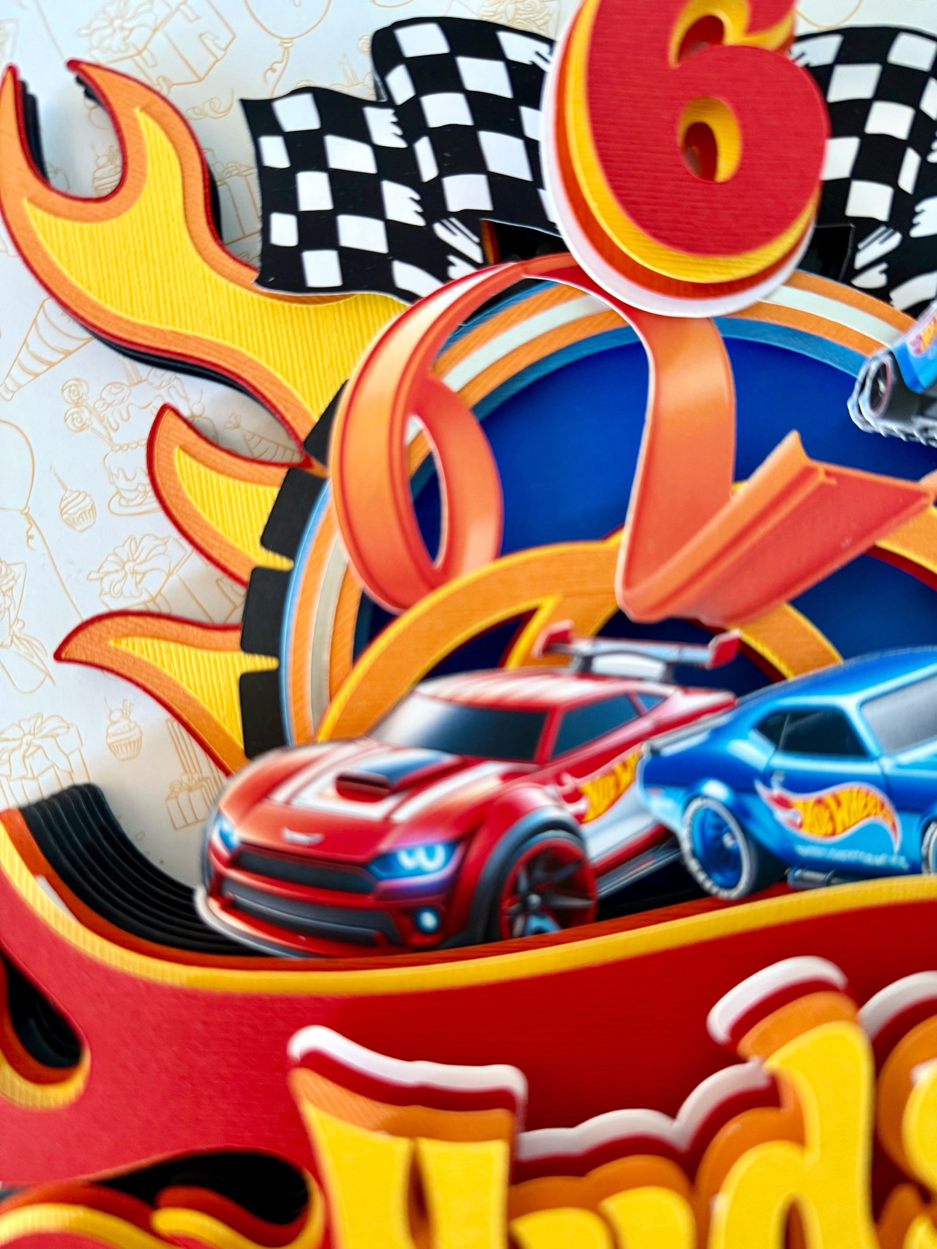 racer car cake topper