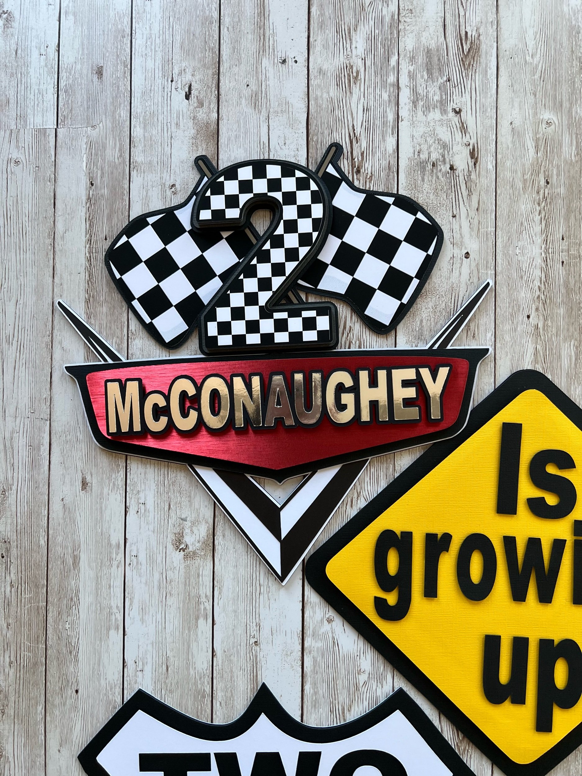 cars birthday signs